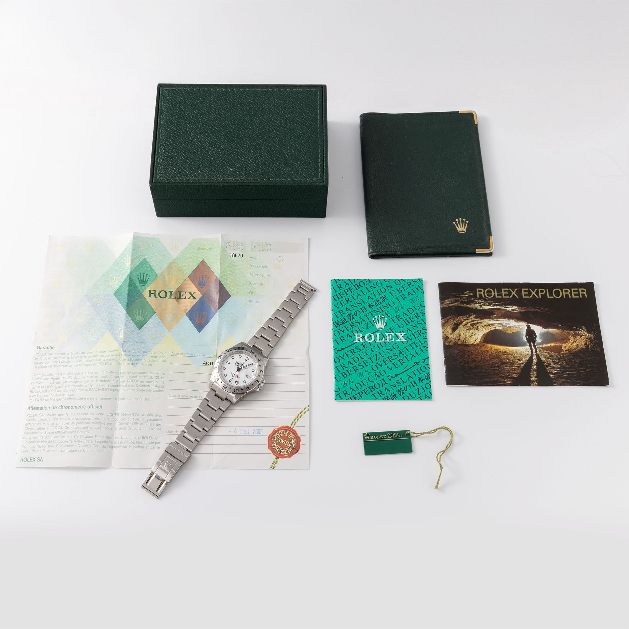Rolex Explorer II Ref 16570 Polar Dial Box and Papers