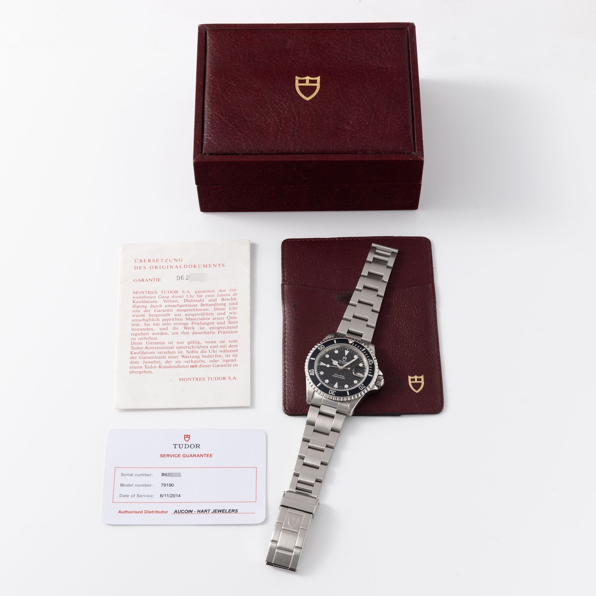 Tudor Submariner Ref. 79190 Black Dial Box and Service Papers