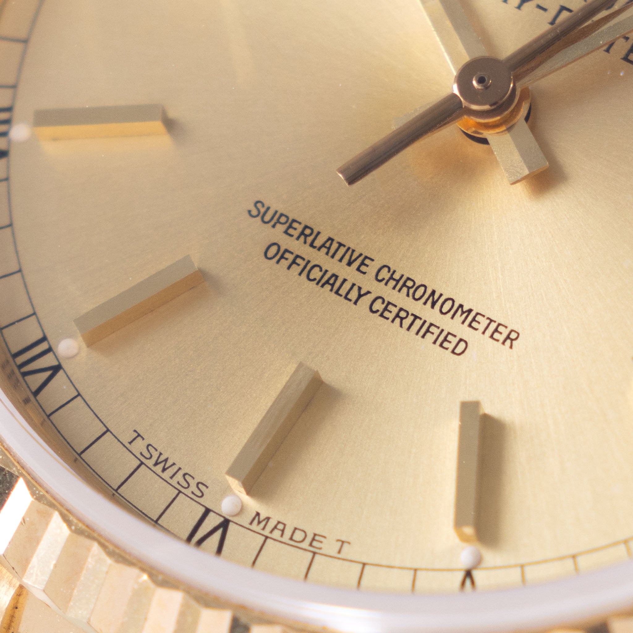 Rolex Day-Date Oysterquartz Champagne Dial Ref 19018