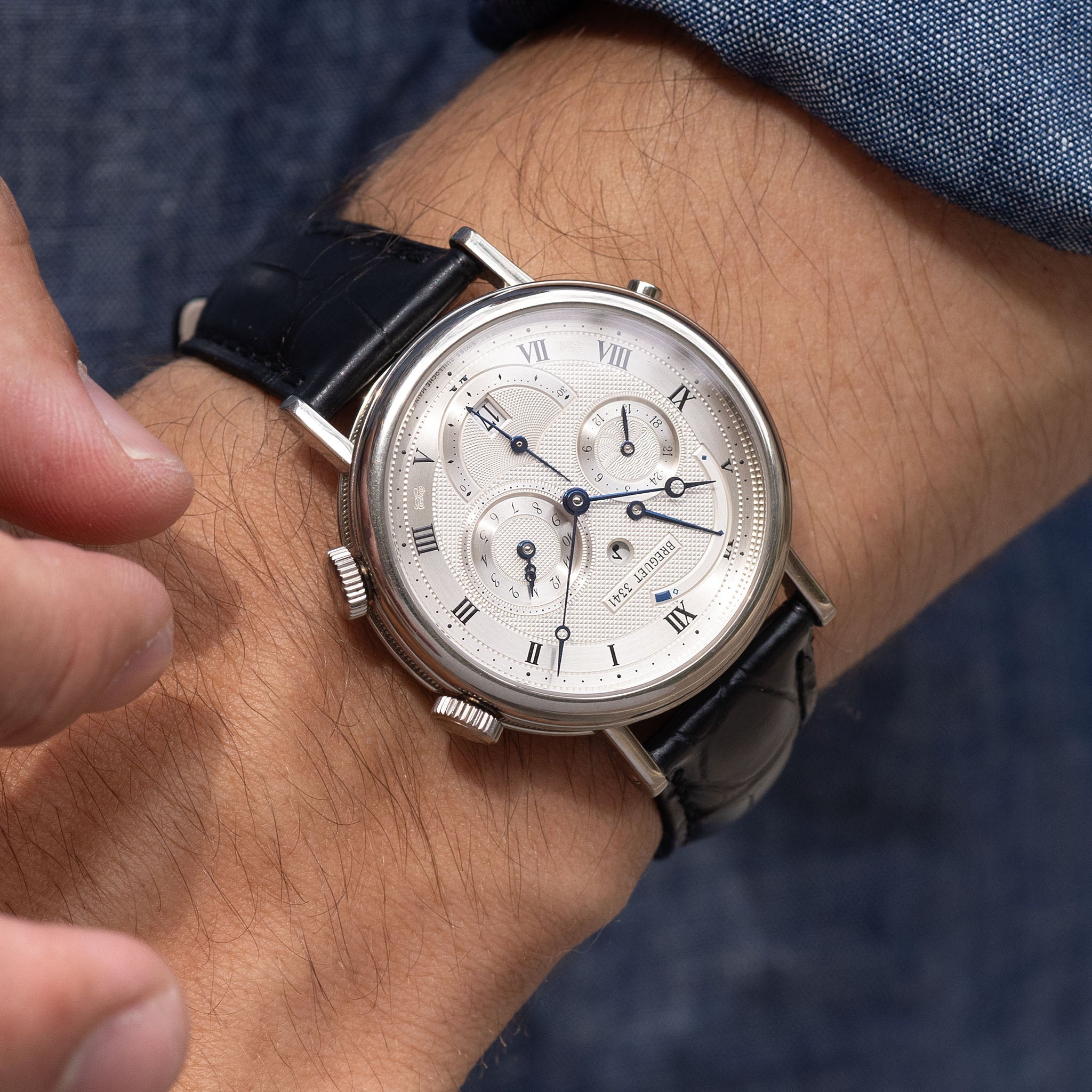 Breguet Reveil Du Tsar Le Classique Silver Guilloché Dial in 18k White Gold ref. 5707