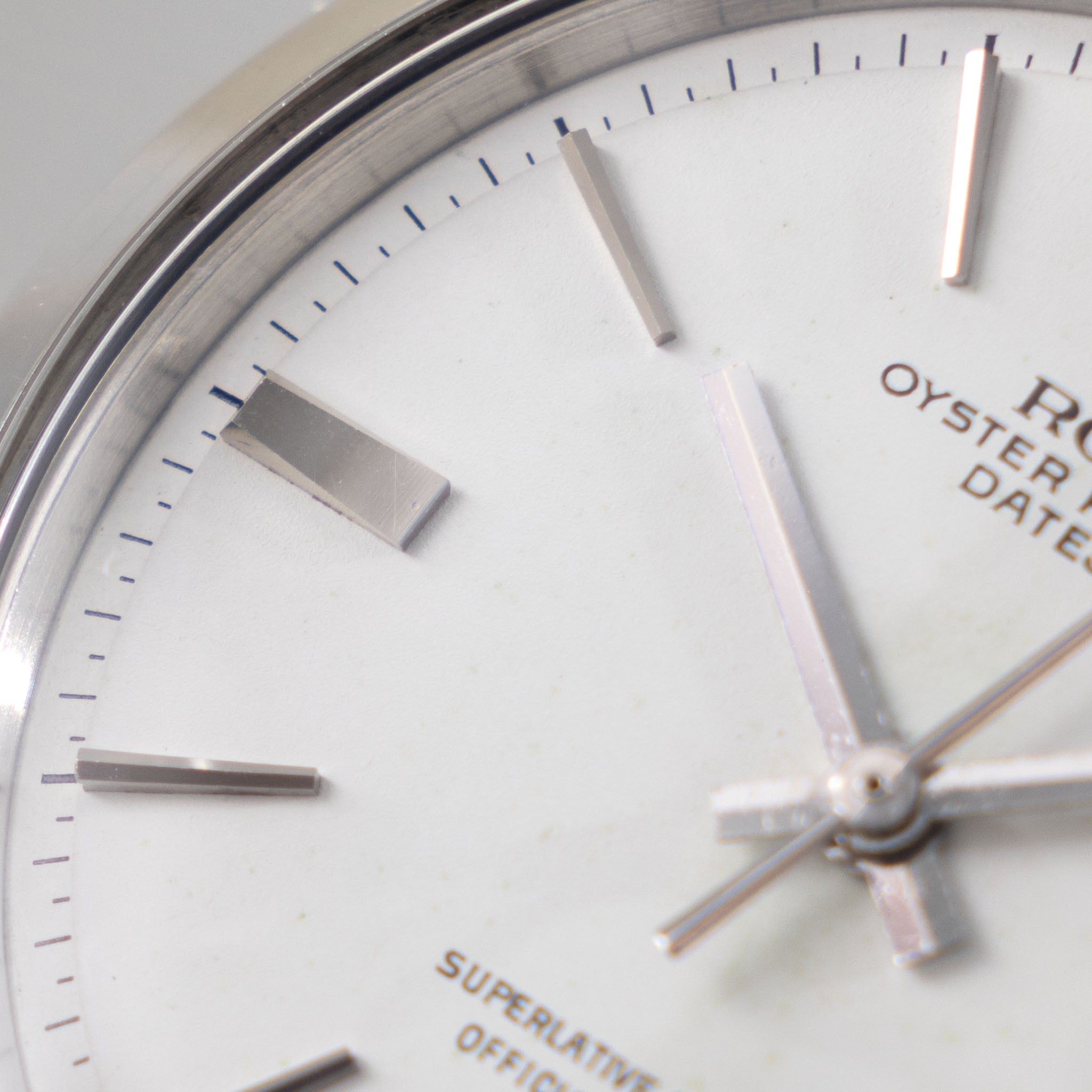 Rolex Datejust white “doorstop “  white no lume dial ref 1600