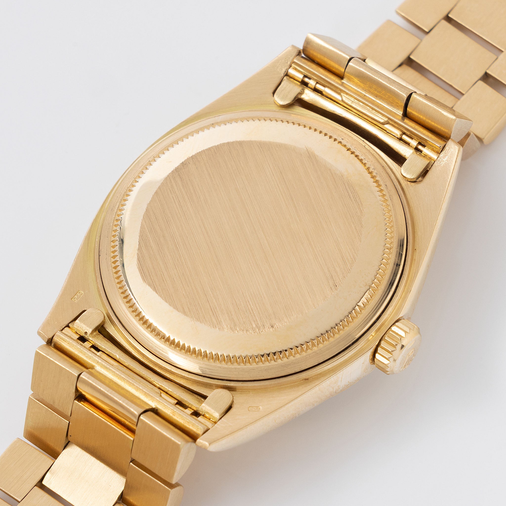 Rolex Day-Date Silver Doorstop Dial in 18k Yellow Gold ref. 1803 Original Box and Paper Set