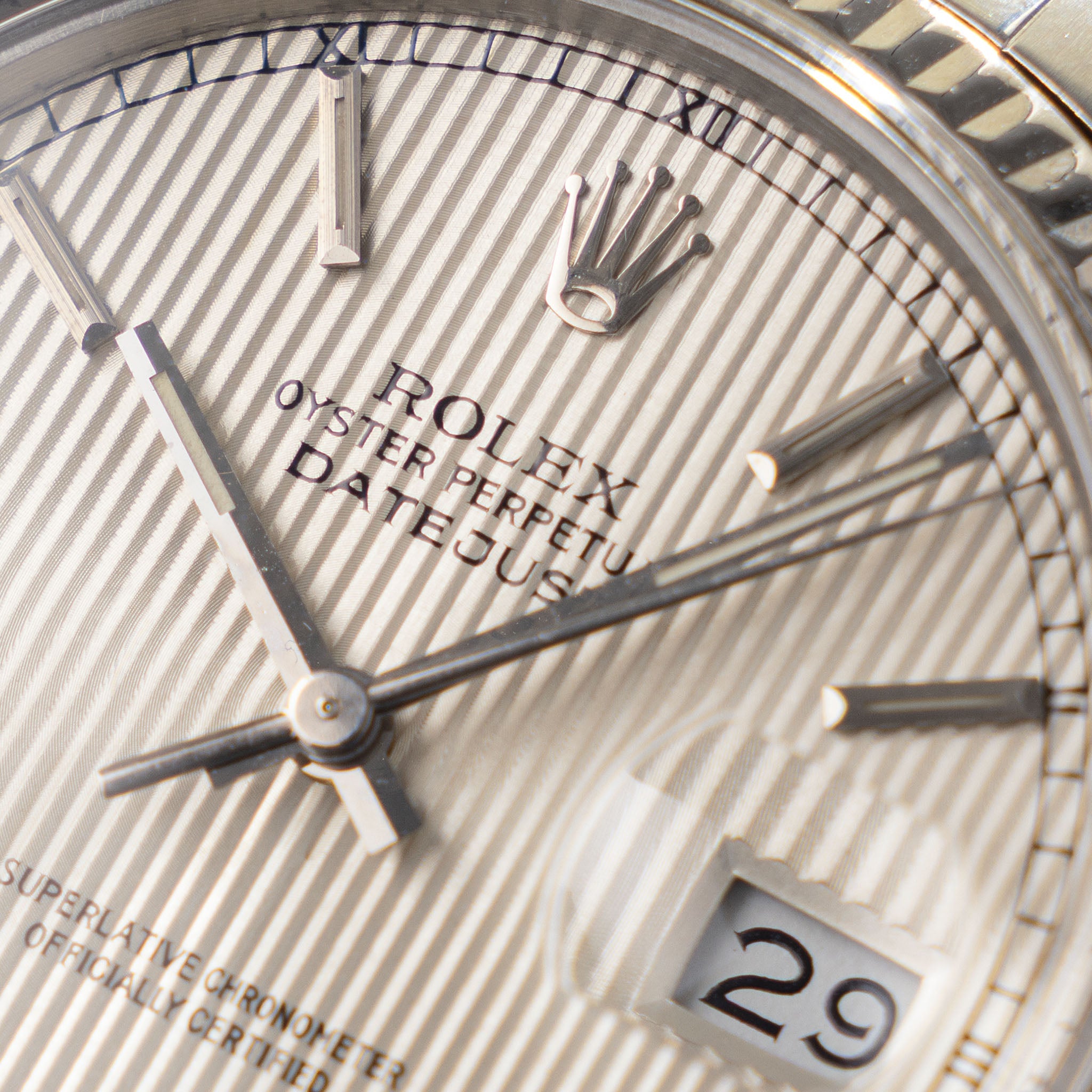 Rolex Datejust 16014 Silver Tapestry Dial