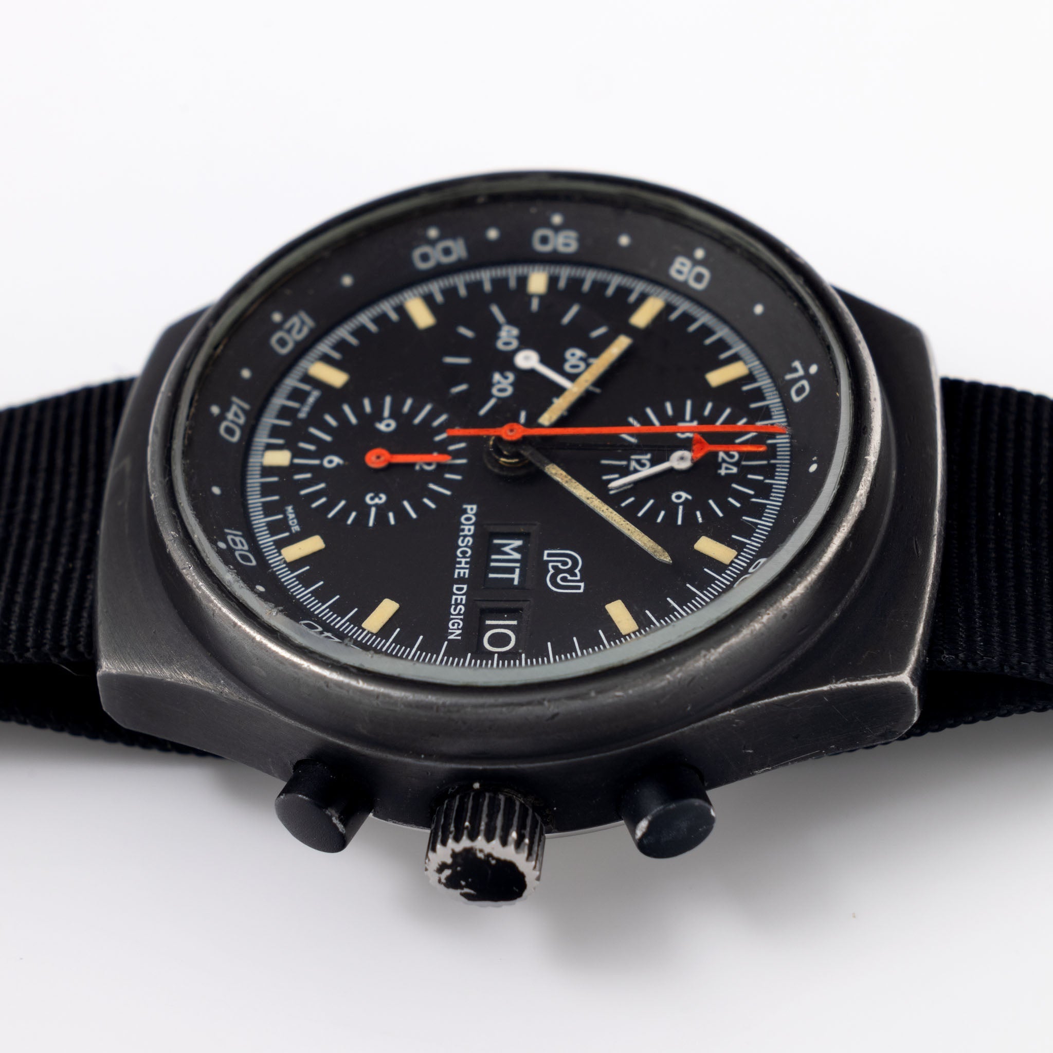 Orfina Porsche Design Chronograph 1  Lemania 5100 Ref 7176 PVD Coated