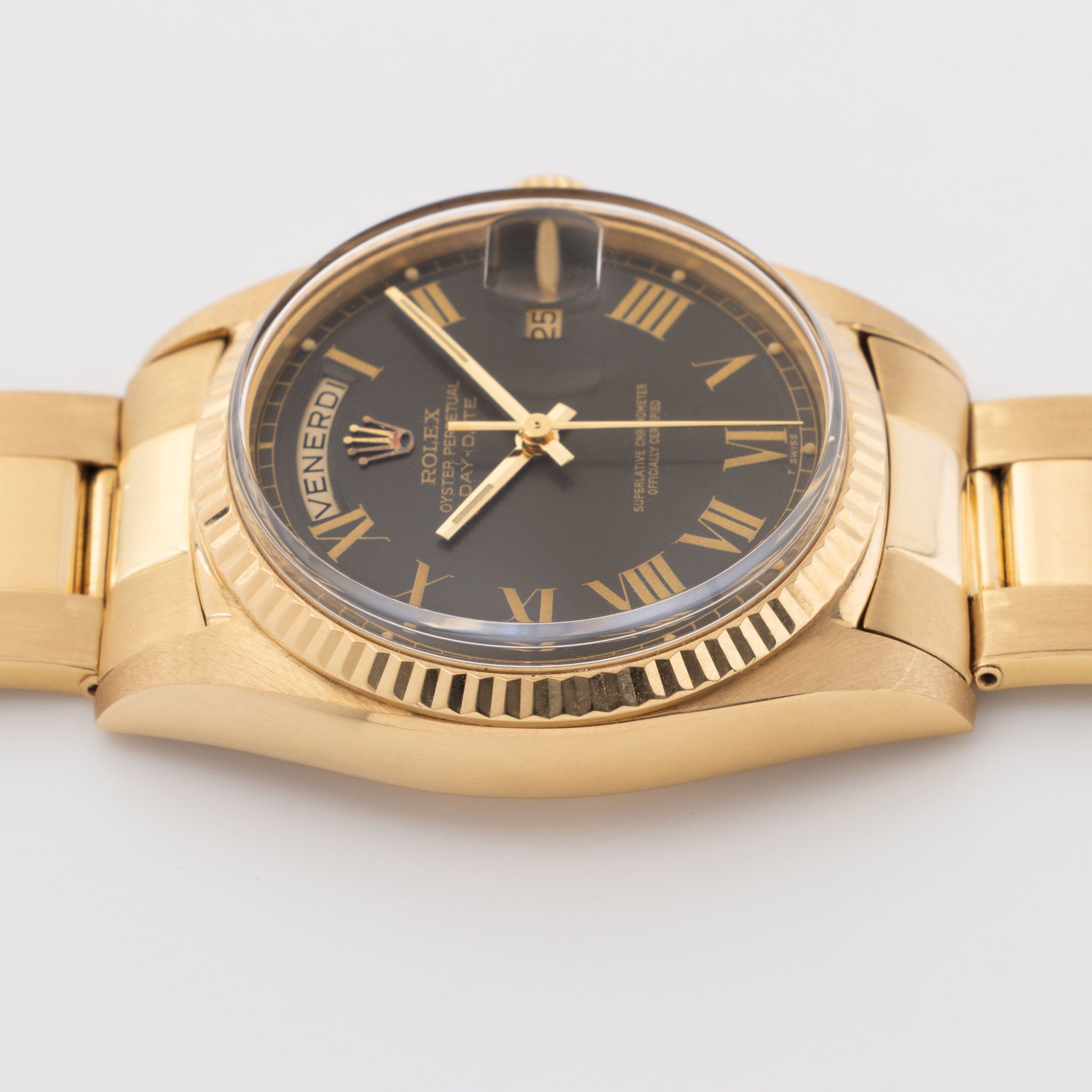 Rolex Day-Date 1803 Olive Grey Buckley Dial in 18k Yellow Gold