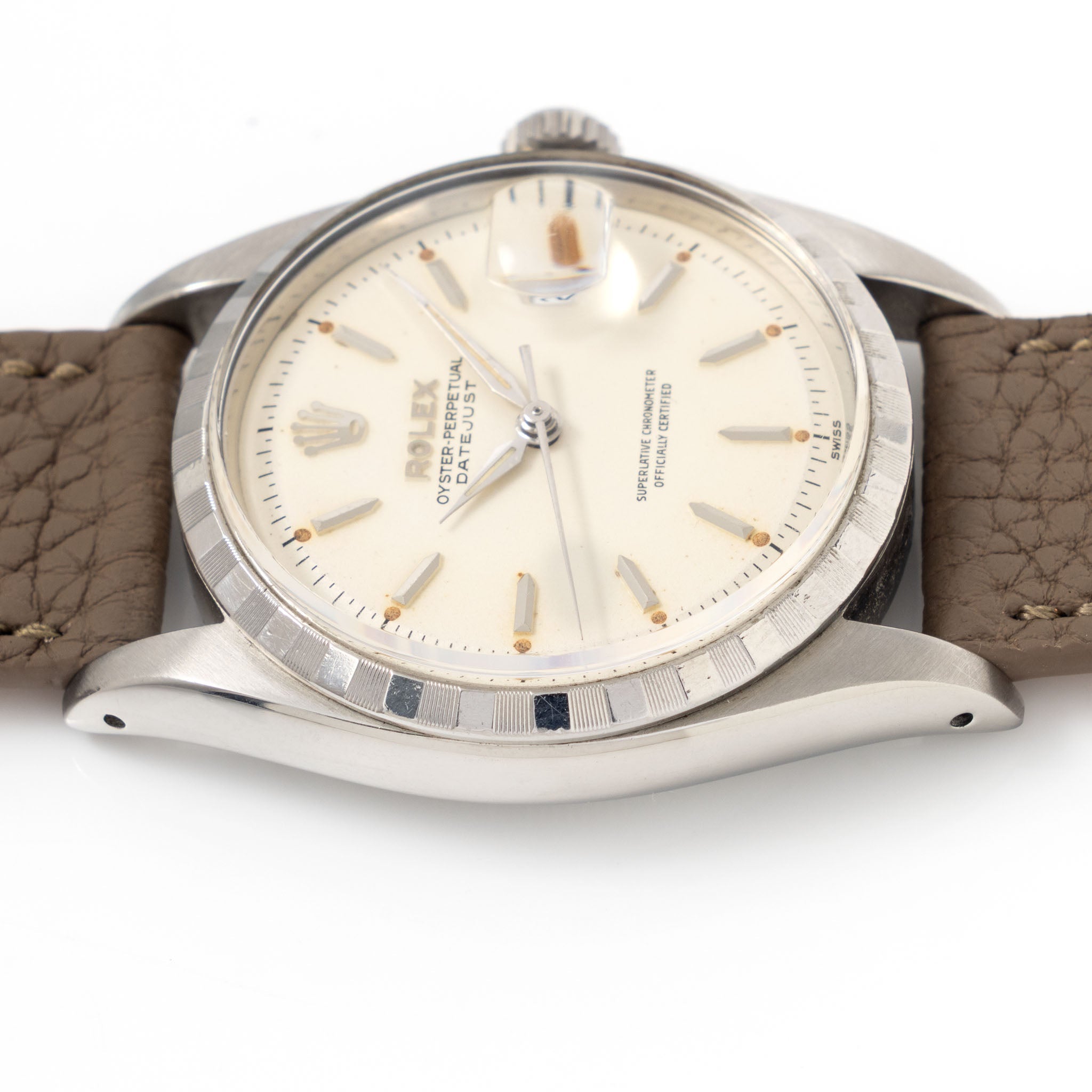 Rolex Datejust Swiss only Cream Dial ref 6605