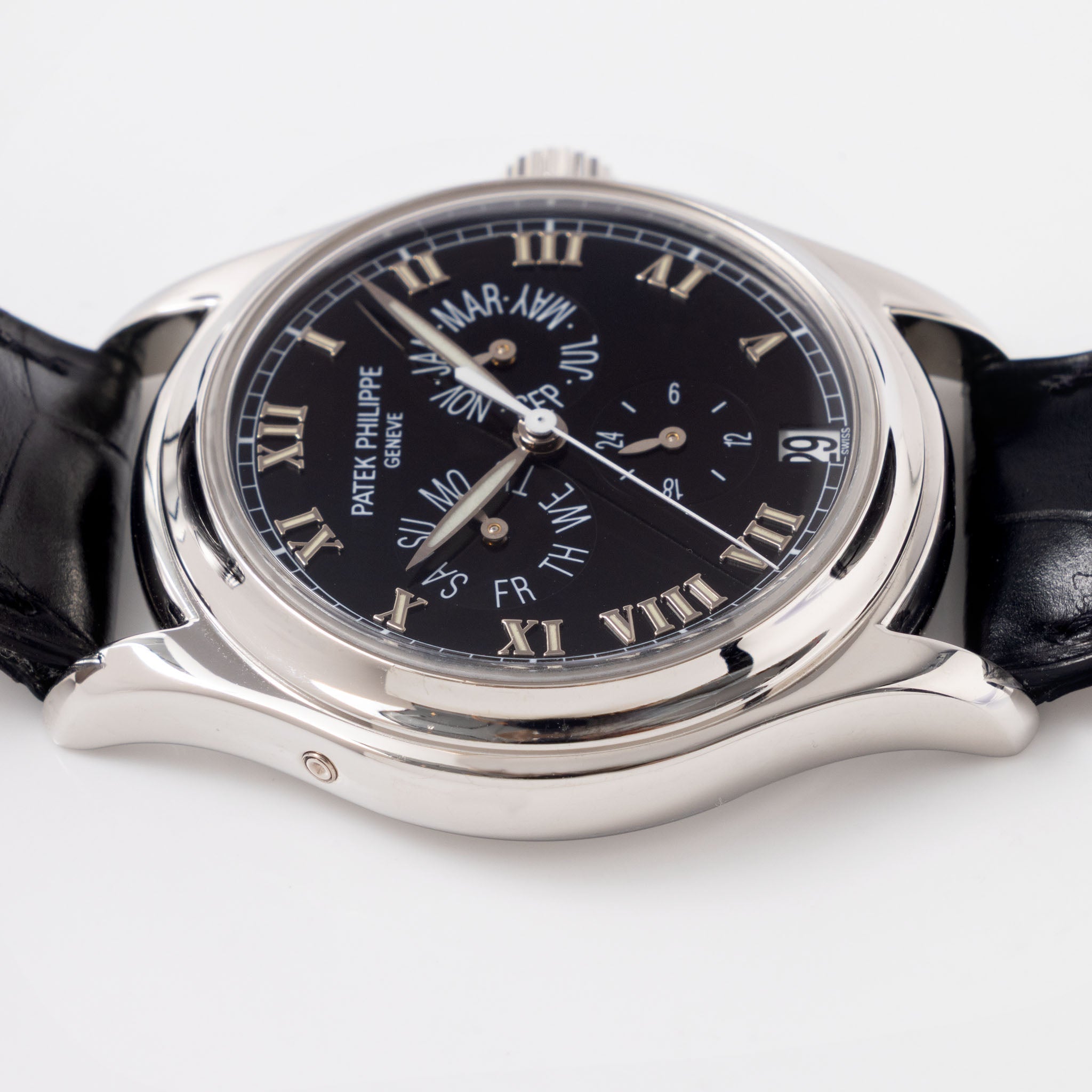 Patek Philippe Annual Calendar 5035P Black Dial in Platinum with Box