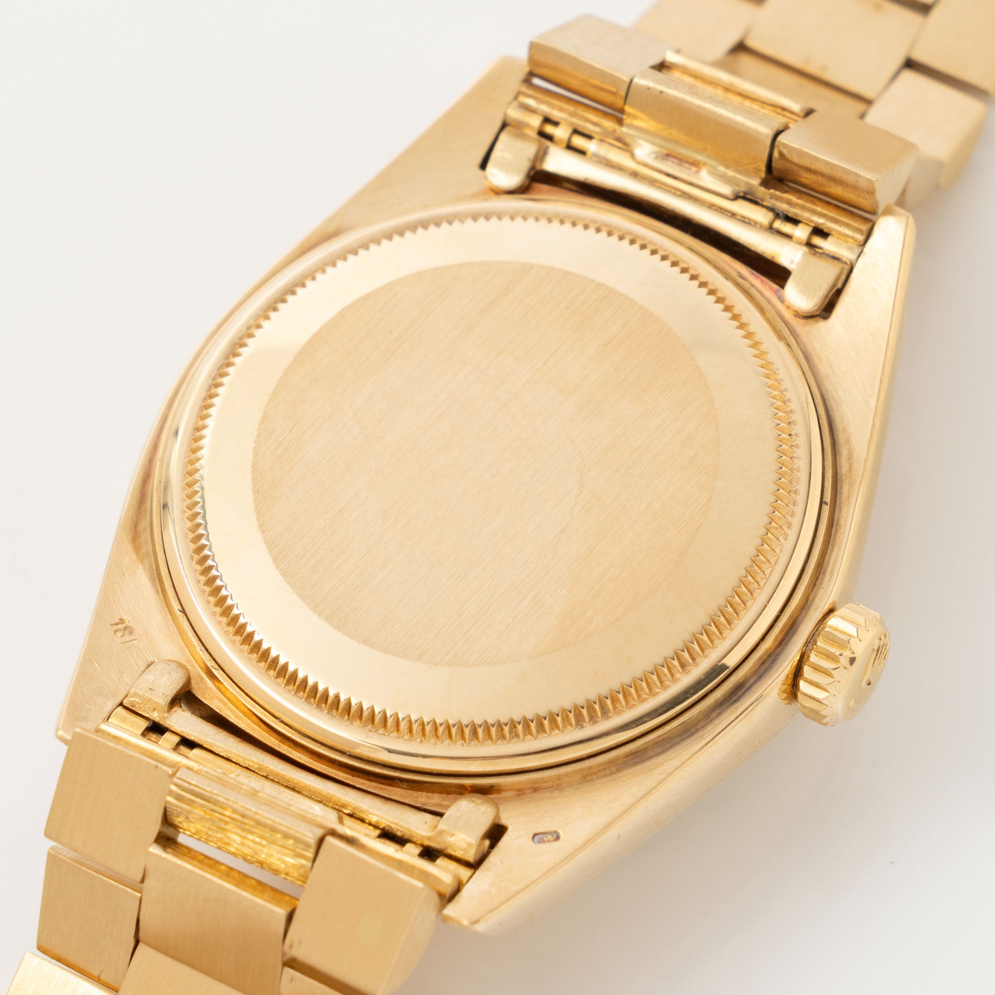 Rolex Day-Date 1807 Linen Sigma Dial Bark Finish in 18k Yellow Gold