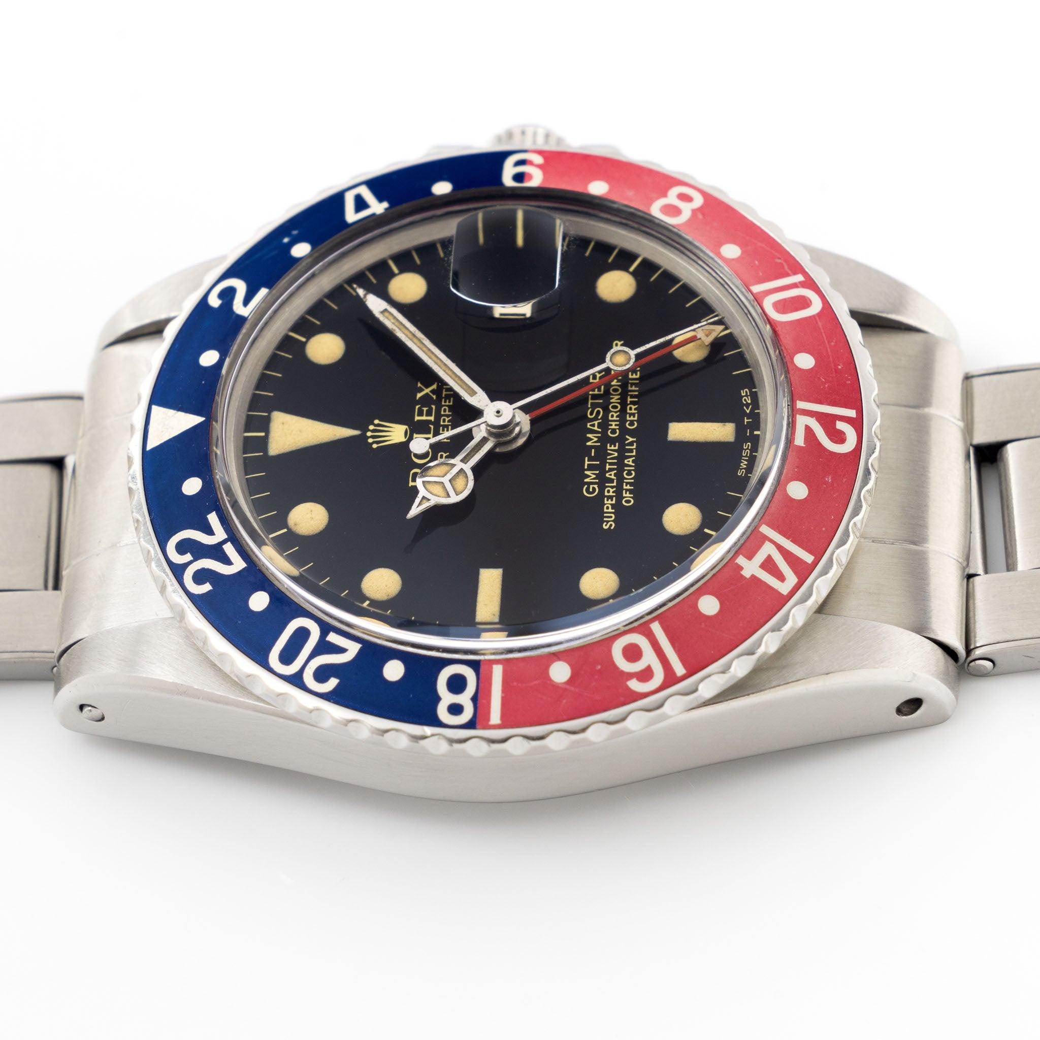 Rolex GMT-Master 1675 Super Glossy Gilt Dial with Original Punched Papers Box and Rolex Service Card