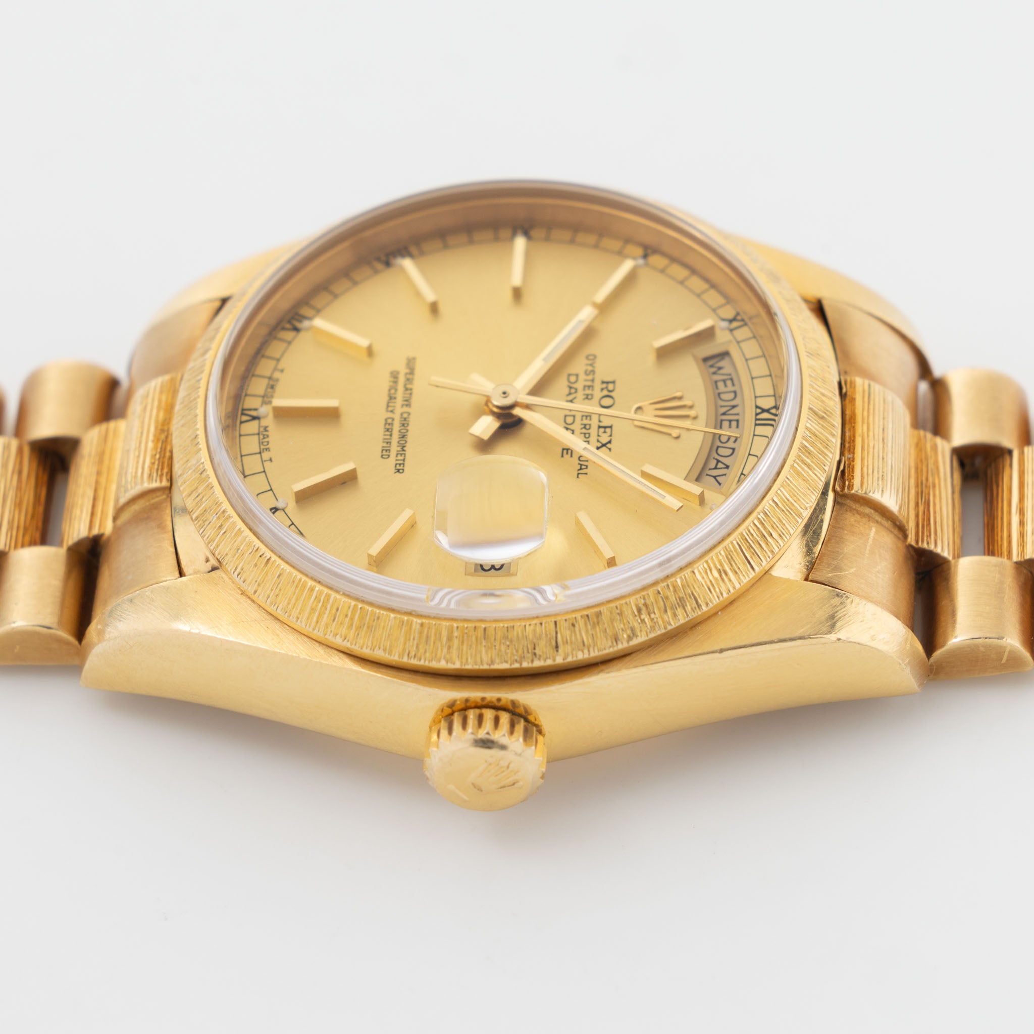 Rolex Day-Date 18078 Champagne Dial Bark with Papers W3731