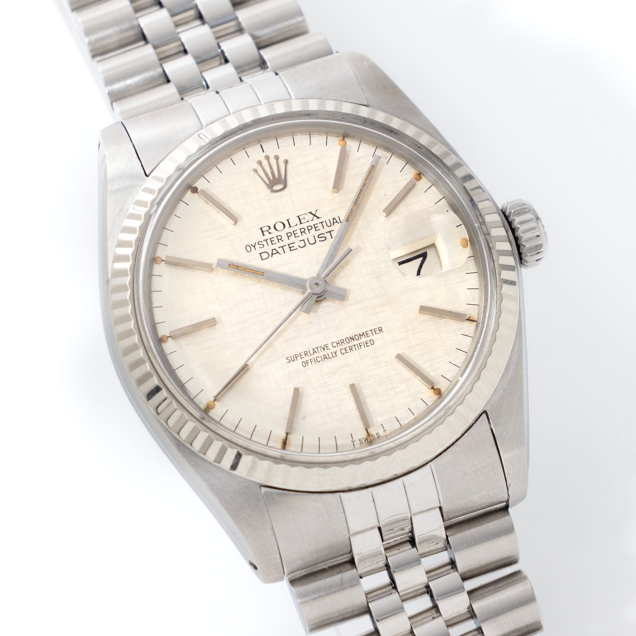 Rolex Datejust 16014 Silver Linen Dial