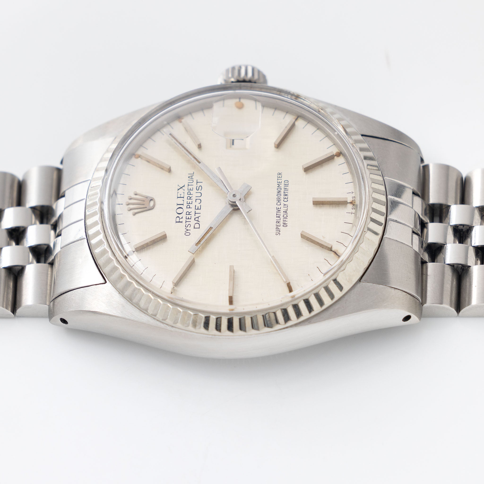 Rolex Datejust 16014 Silver Linen Dial
