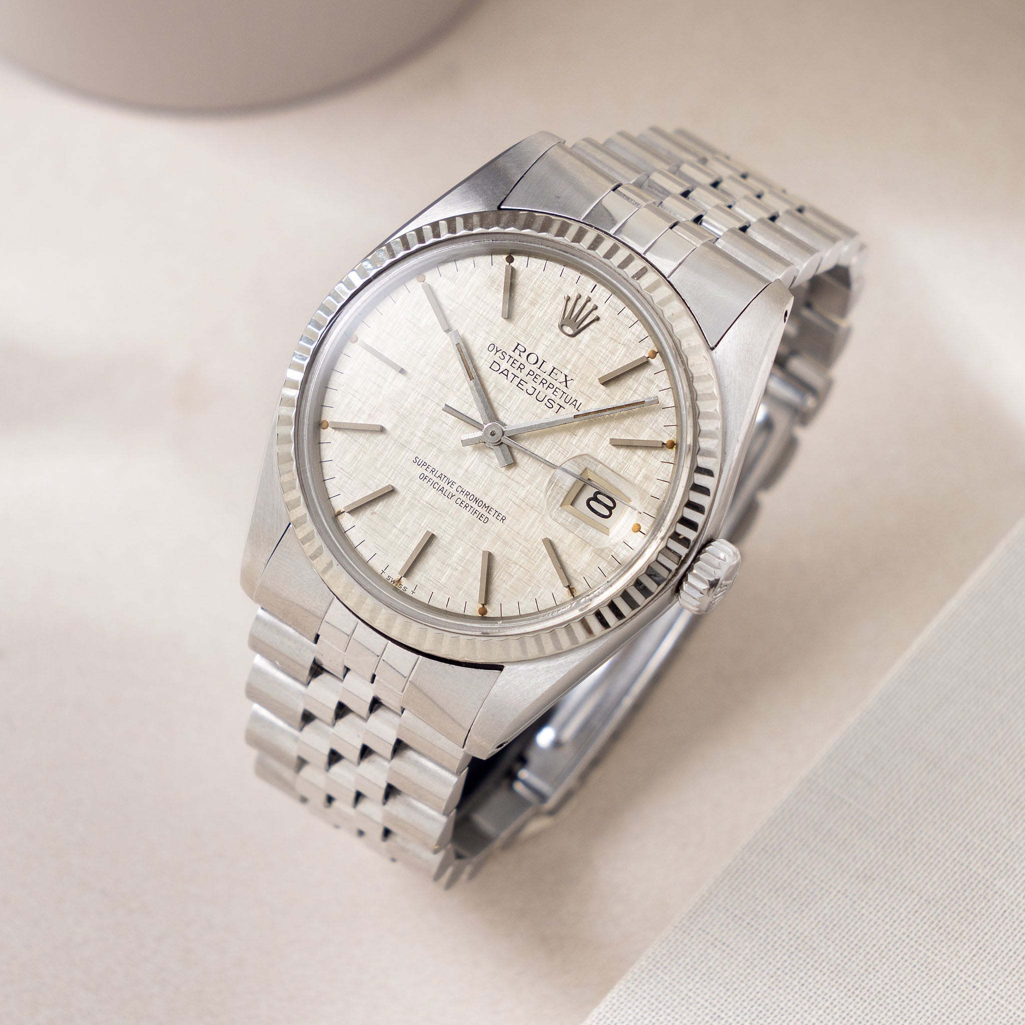 Rolex Datejust 16014 Silver Linen Dial