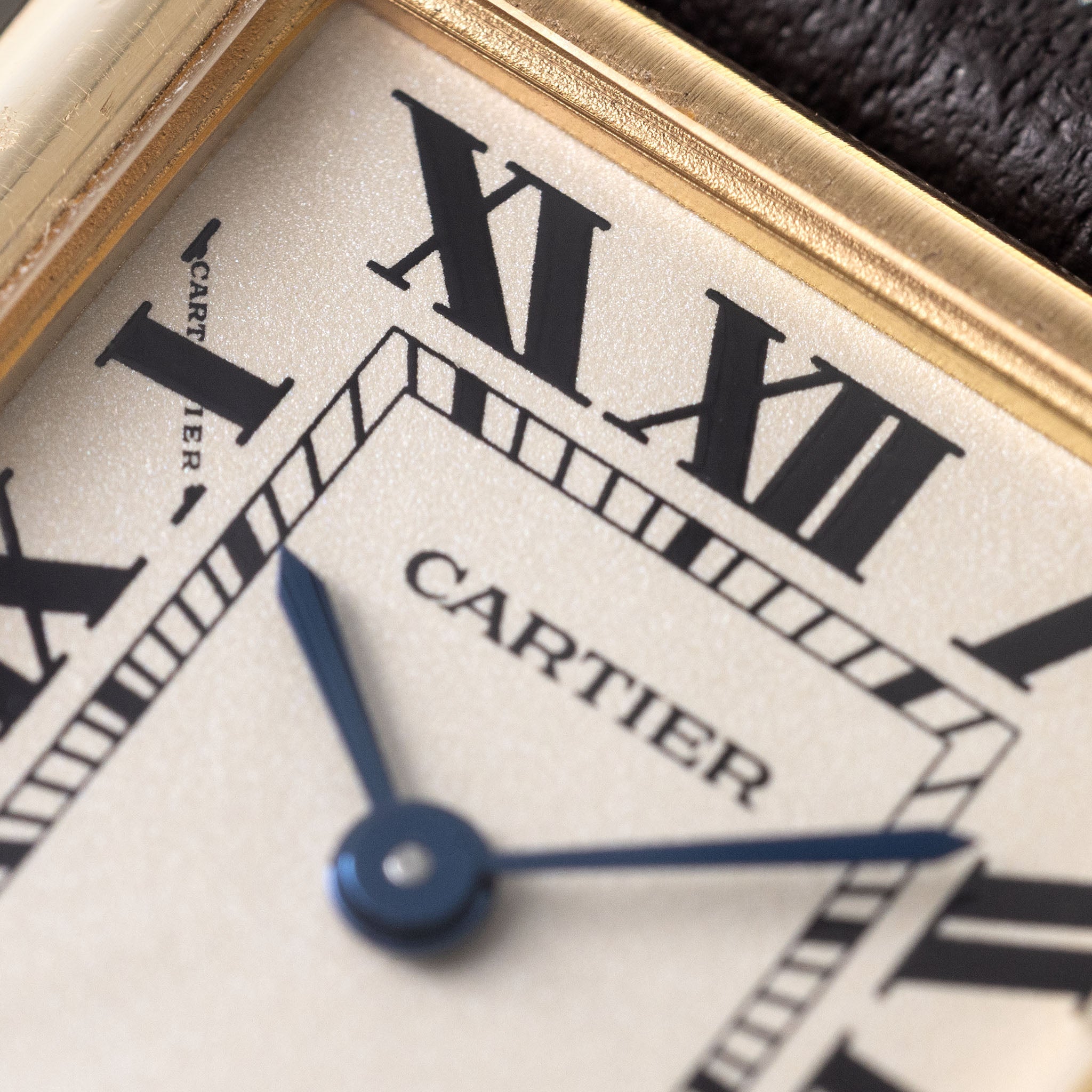 Cartier Tank in 18 k yellow gold white dial ref 2442
