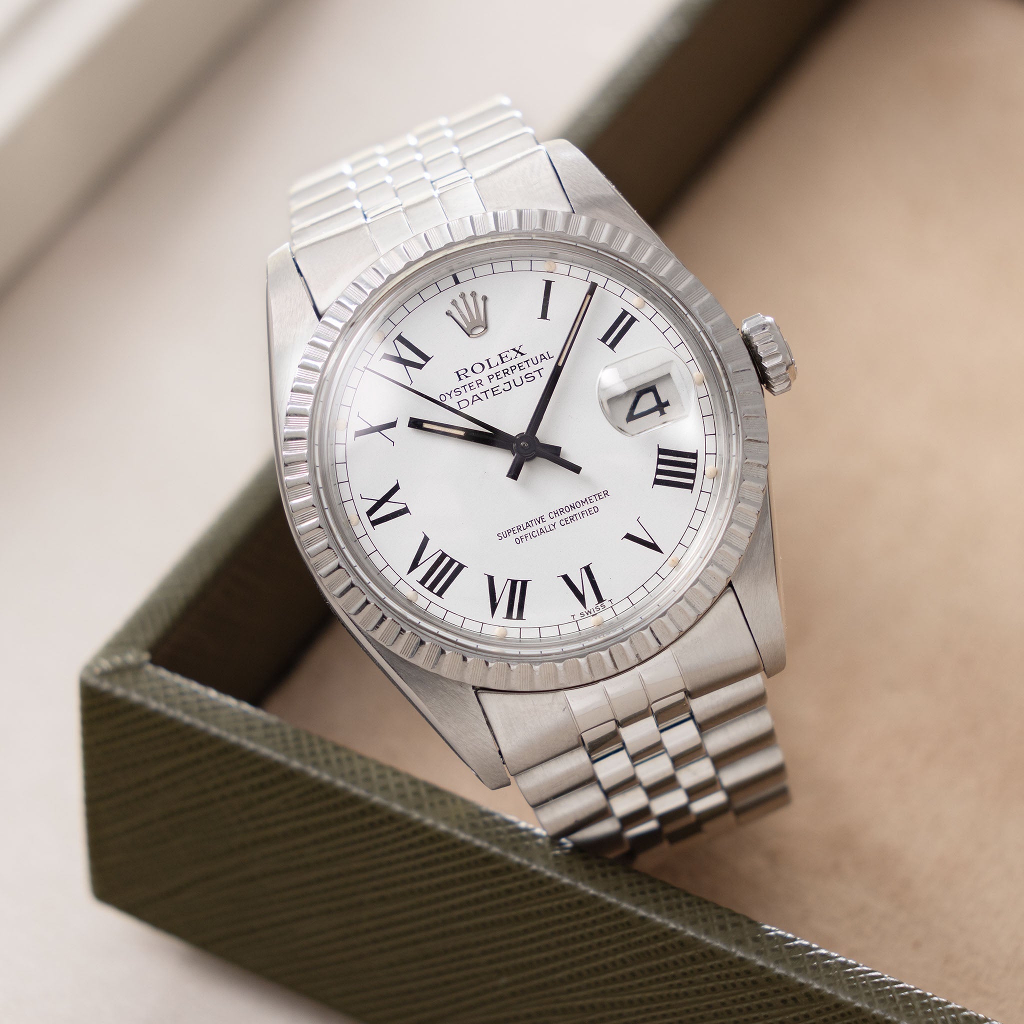 Rolex Datejust 16030 White Buckley Dial