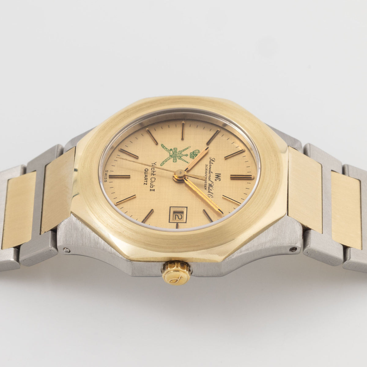 IWC Yacht-Club II in Steel and Yellow gold Oman Green Khanjar Linen Dial ref. 4512 from Original Owner Family