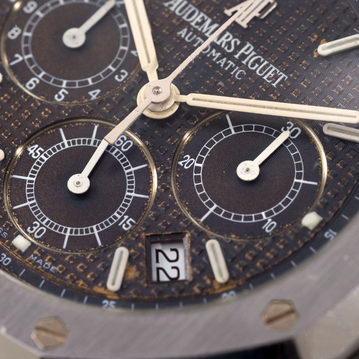 Audemars Piguet Royal Oak Chronograph 25860ST - Tropical Petite Tapisserie Dial