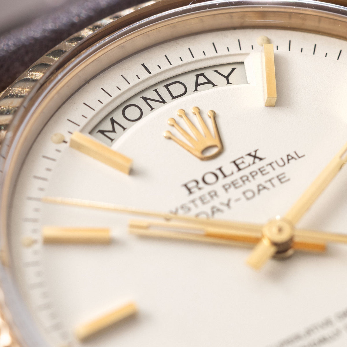 Rolex Day-Date 1803 White Dial in 18k Yellow Gold