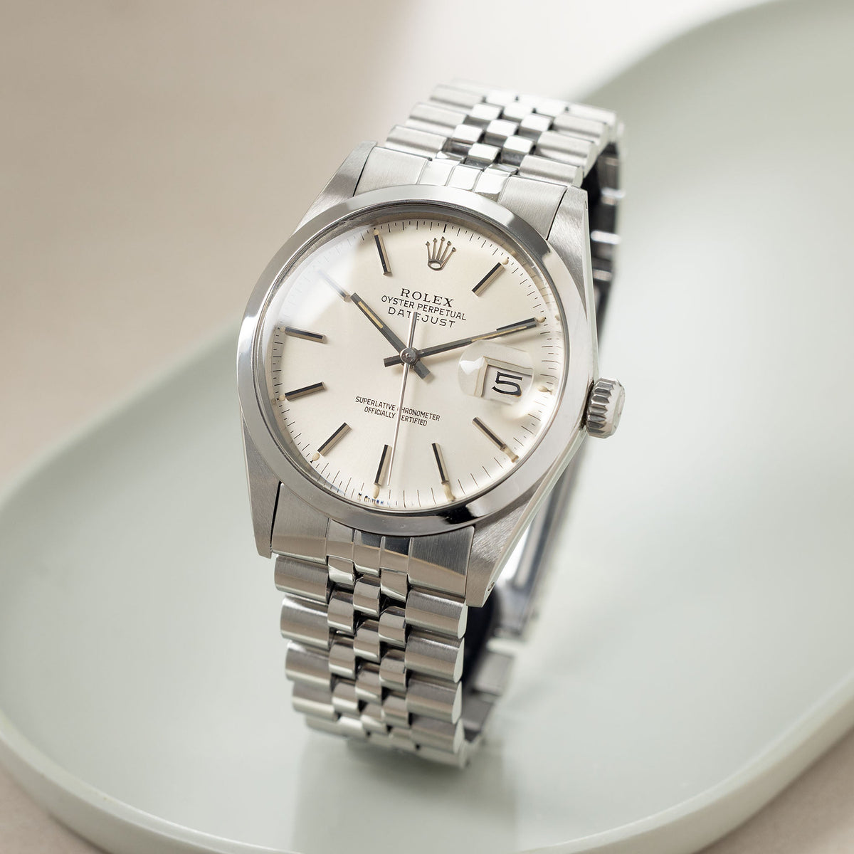 Rolex Datejust 16000 Creamy Silver Soleil Dial