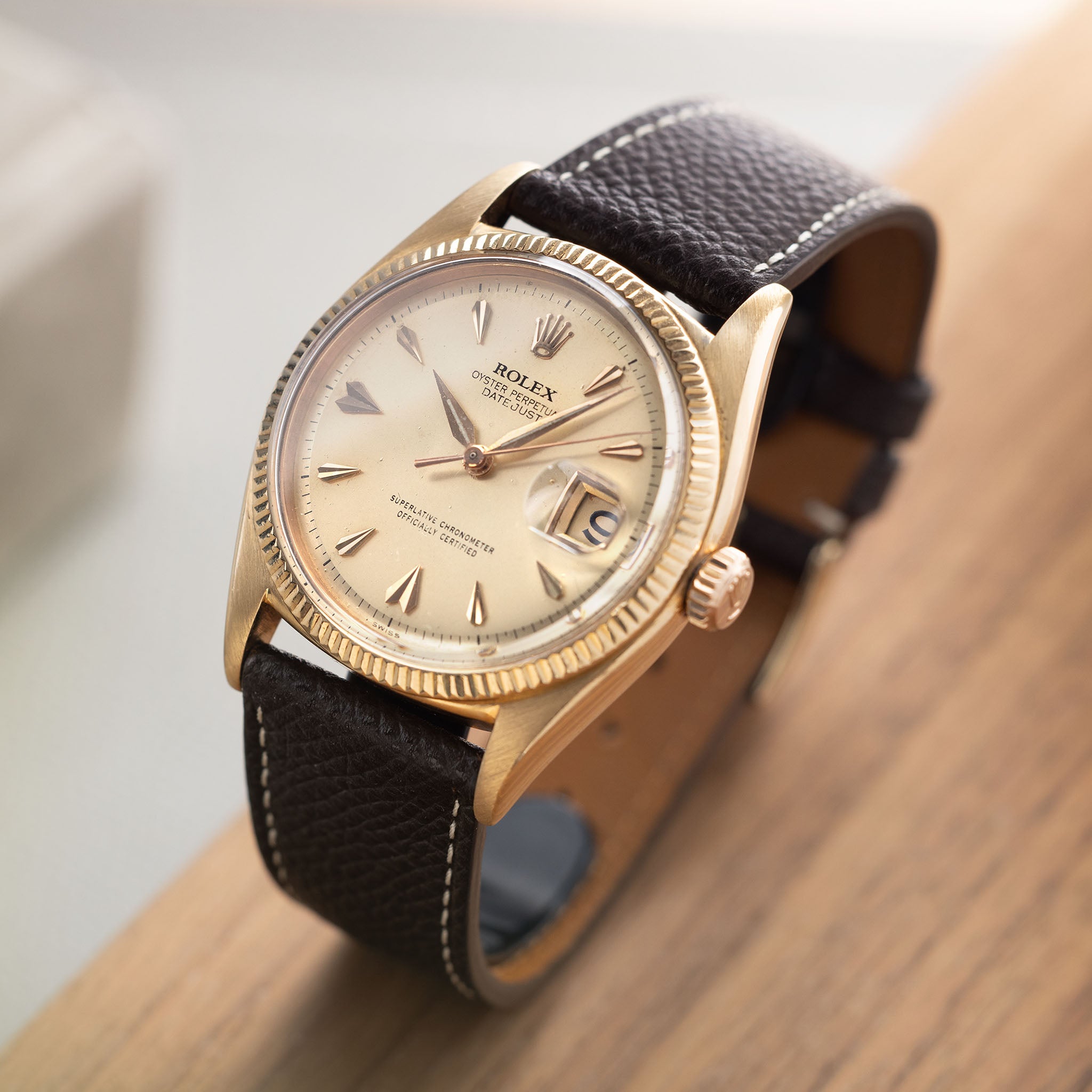 Rolex Datejust Ovettone Yellow Gold Reference 6605