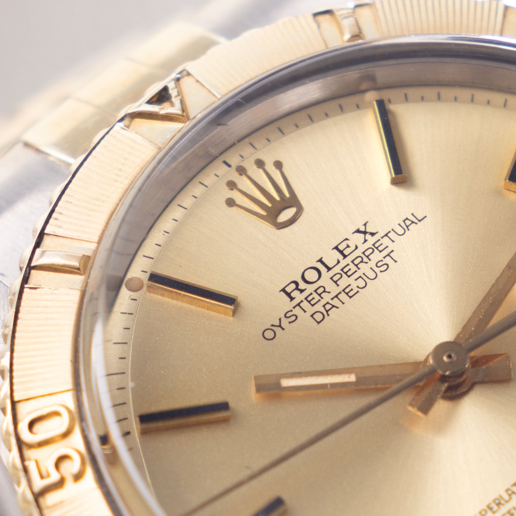 Rolex Datejust "Turnograph "Champagne dial ref 1625 /3 steel and gold execution