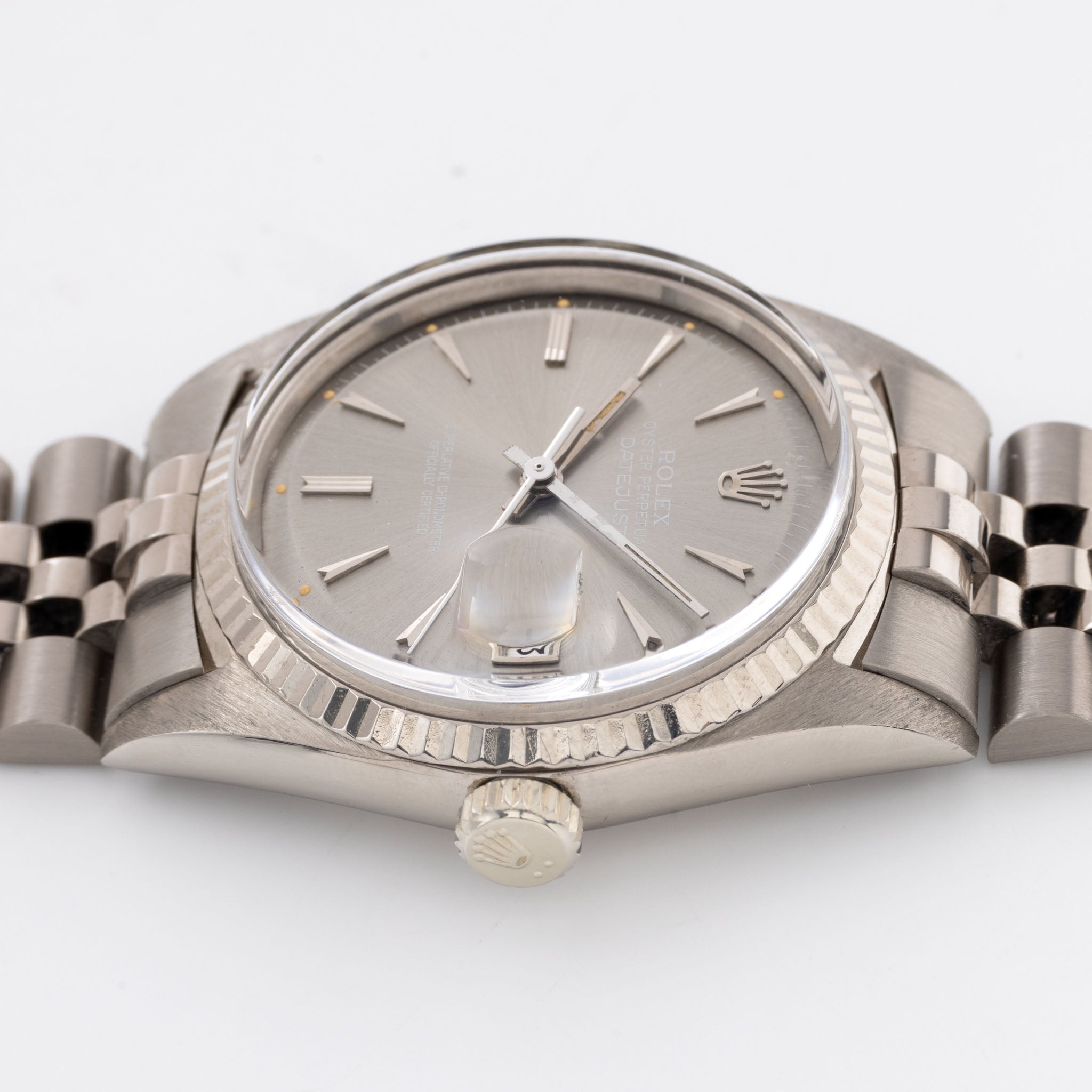 Rolex Datejust 1601/9 White Gold Grey Dial