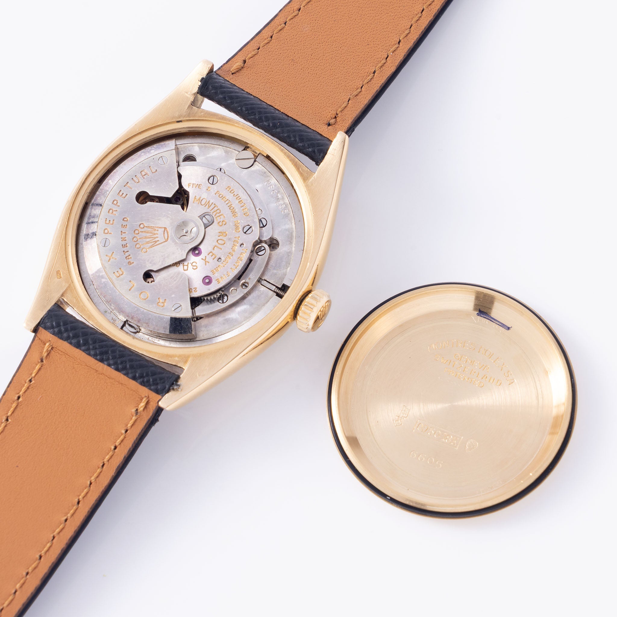 Rolex  Datejust Cream dial  with "Arrow head " markers in 18 k yellow gold ref 6605