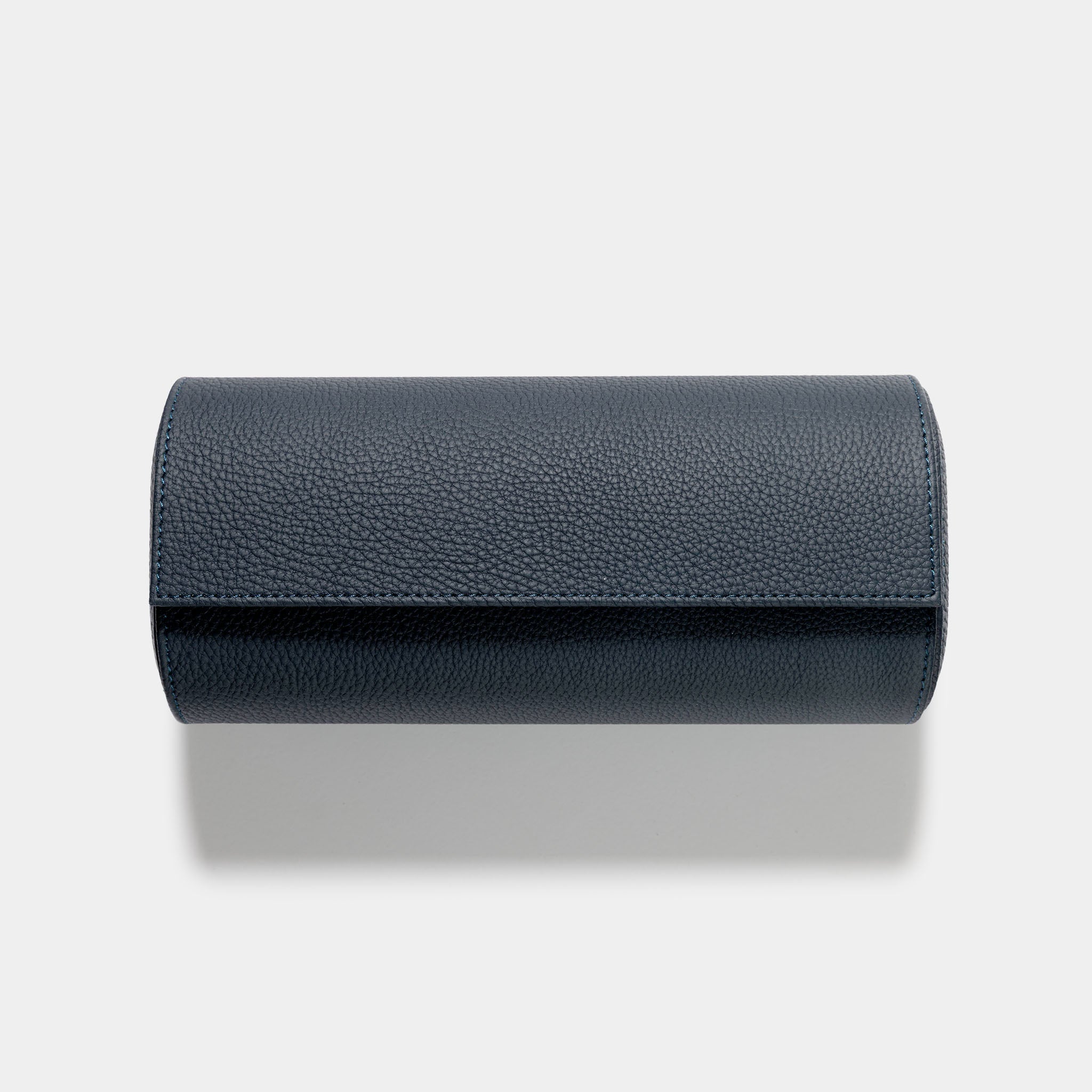 Oval 3 Watch Dark Blue Leather Watch Box