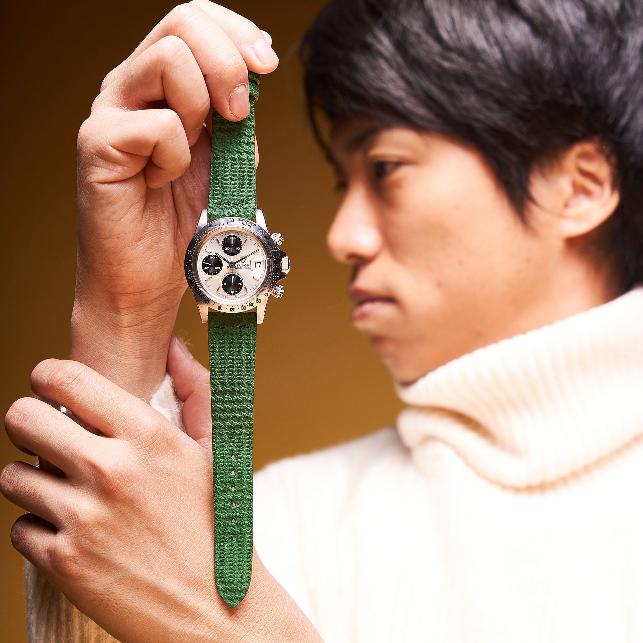 Ziggy Green Suede Leather Watch Strap