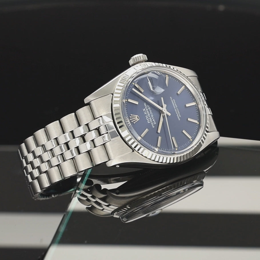 Rolex Datejust 1601 Blue Dial with Original Guarantee Paper
