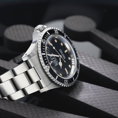 Rolex Submariner 5513 White Gold Hour Markers Box and Papers