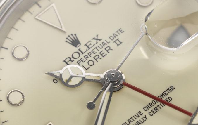 Rolex Explorer II 16550 Cream Rail Dial 