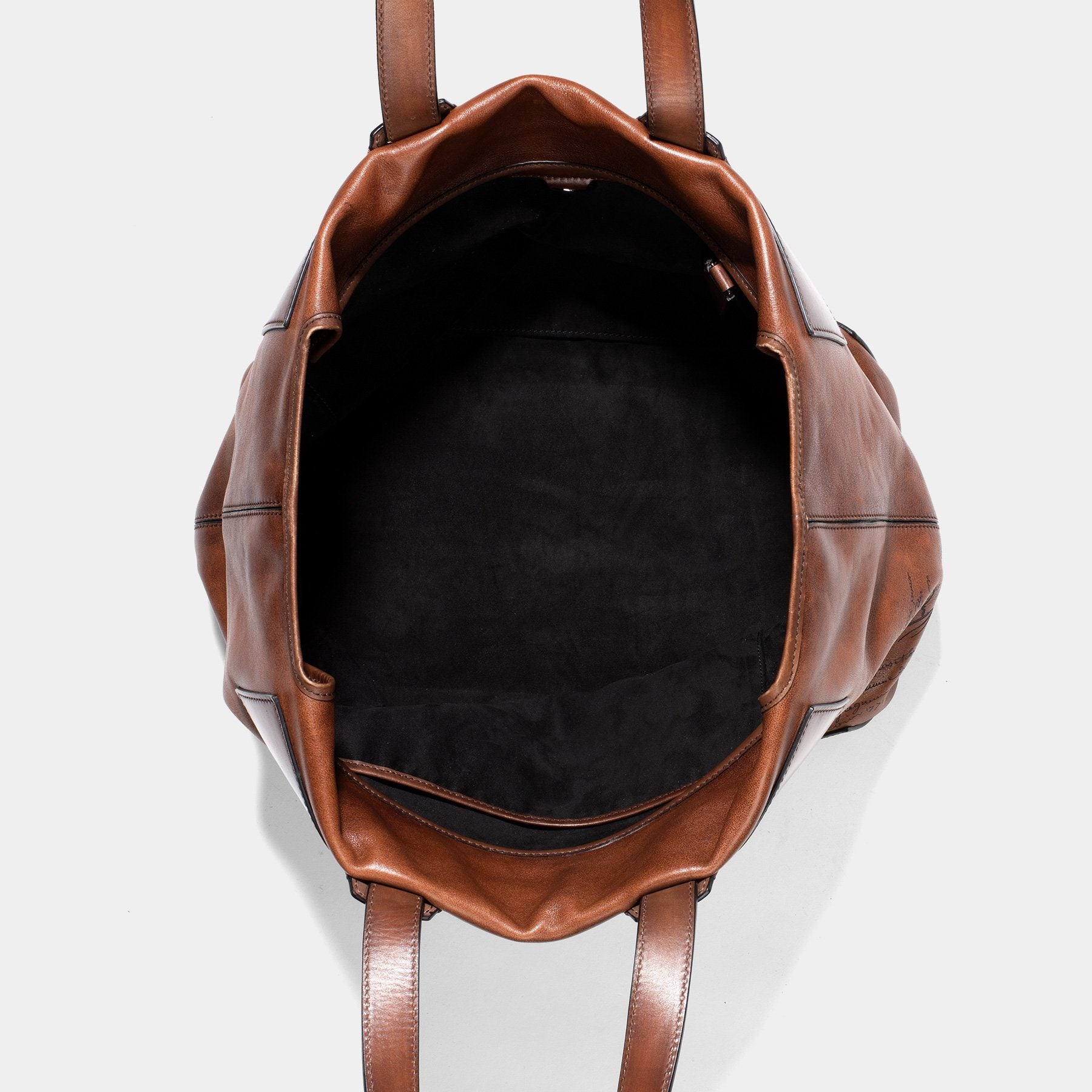 Berluti Scritto Brown Leather Tote