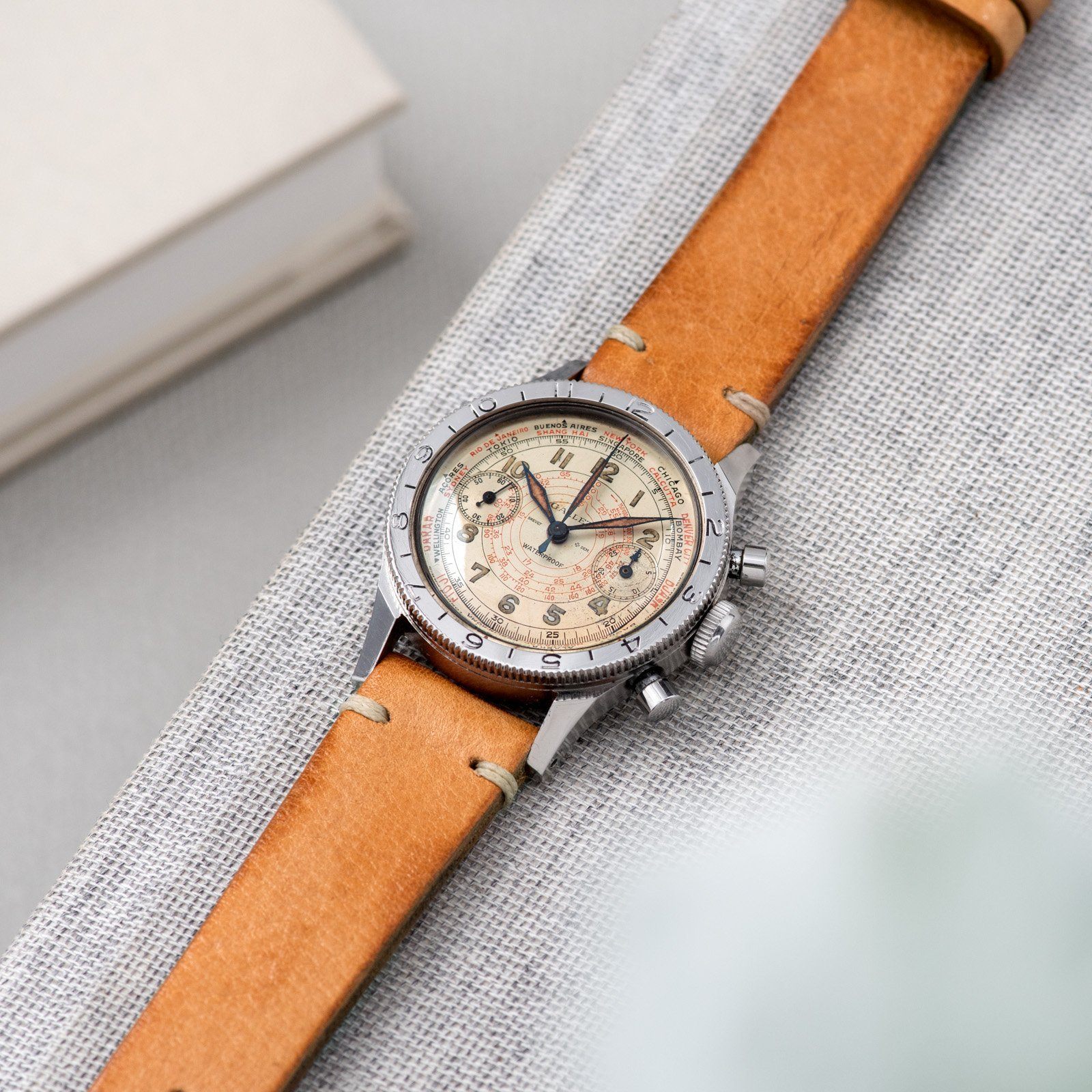 Gallet Chronograph 1940s Flying Officer