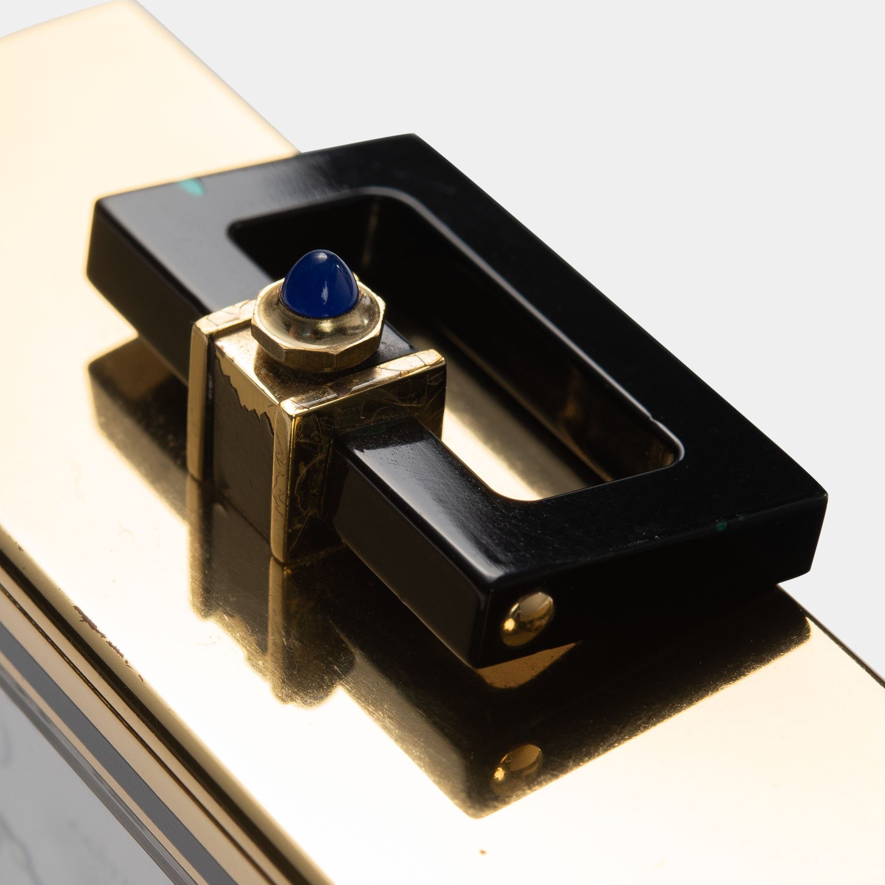 Cartier Art Deco Style Alarm Desk Clock 