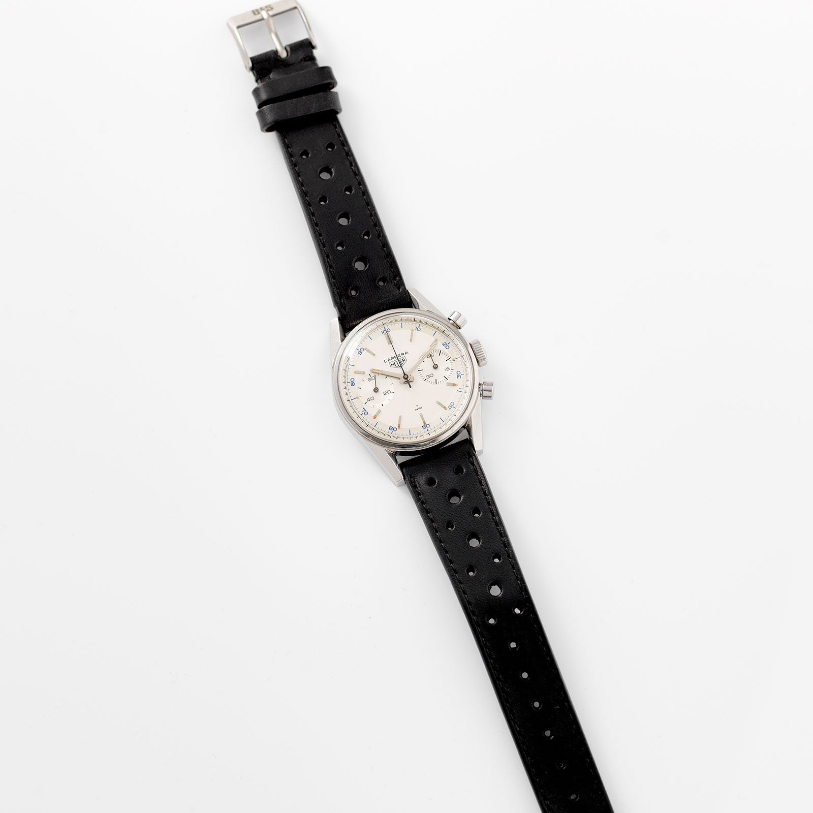 Heuer Carrera Ref 3647d Blue Decima Scale