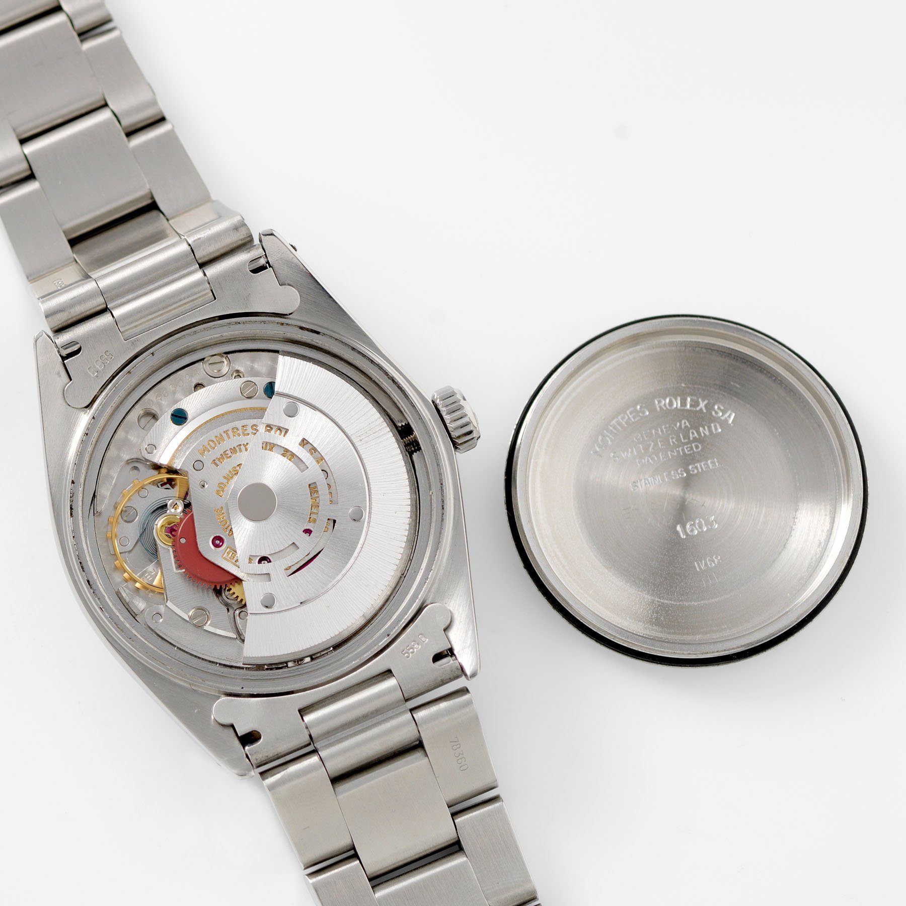 Rolex Datejust 1603 Grey Pie Pan Dial 
