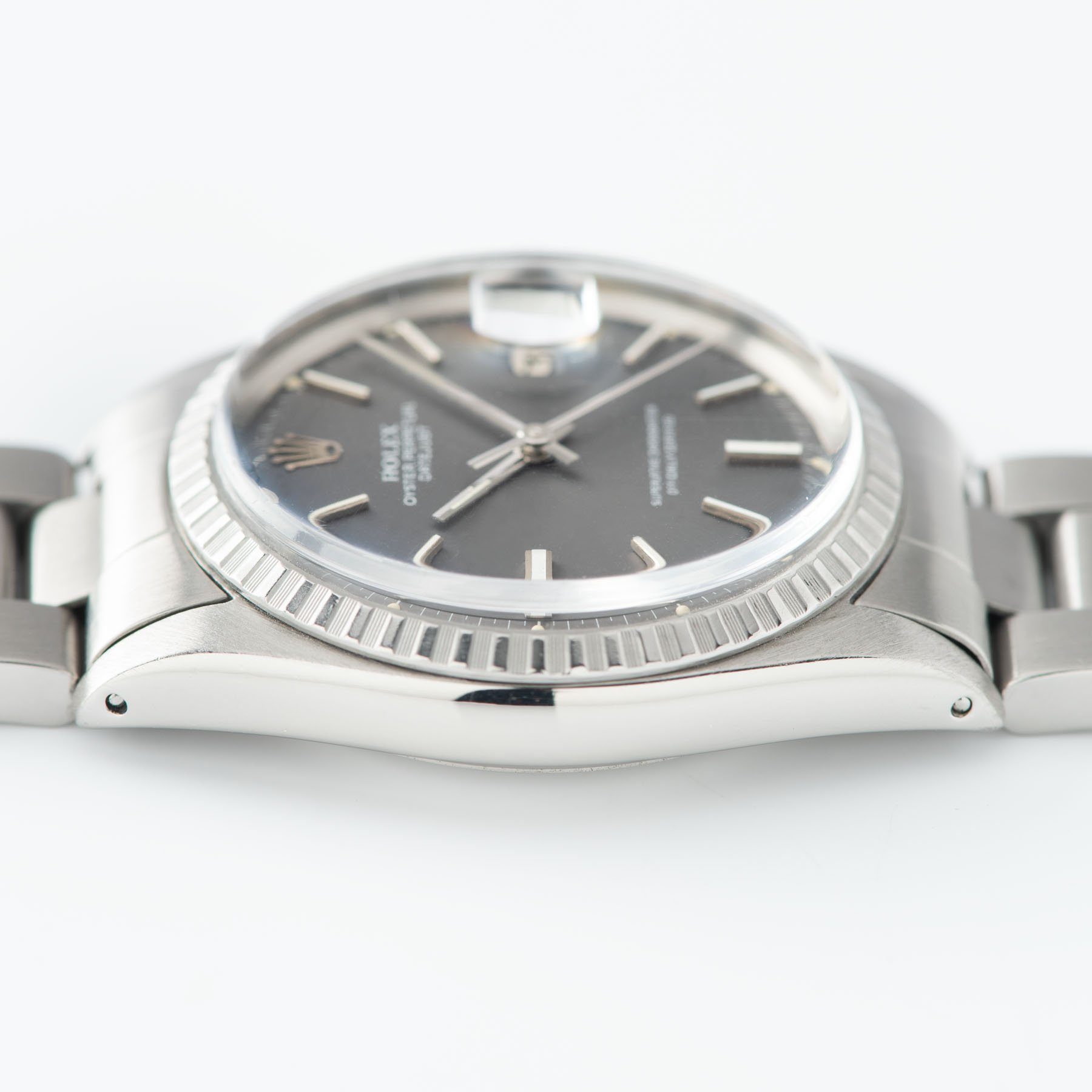 Rolex Datejust 1603 Grey Pie Pan Dial 