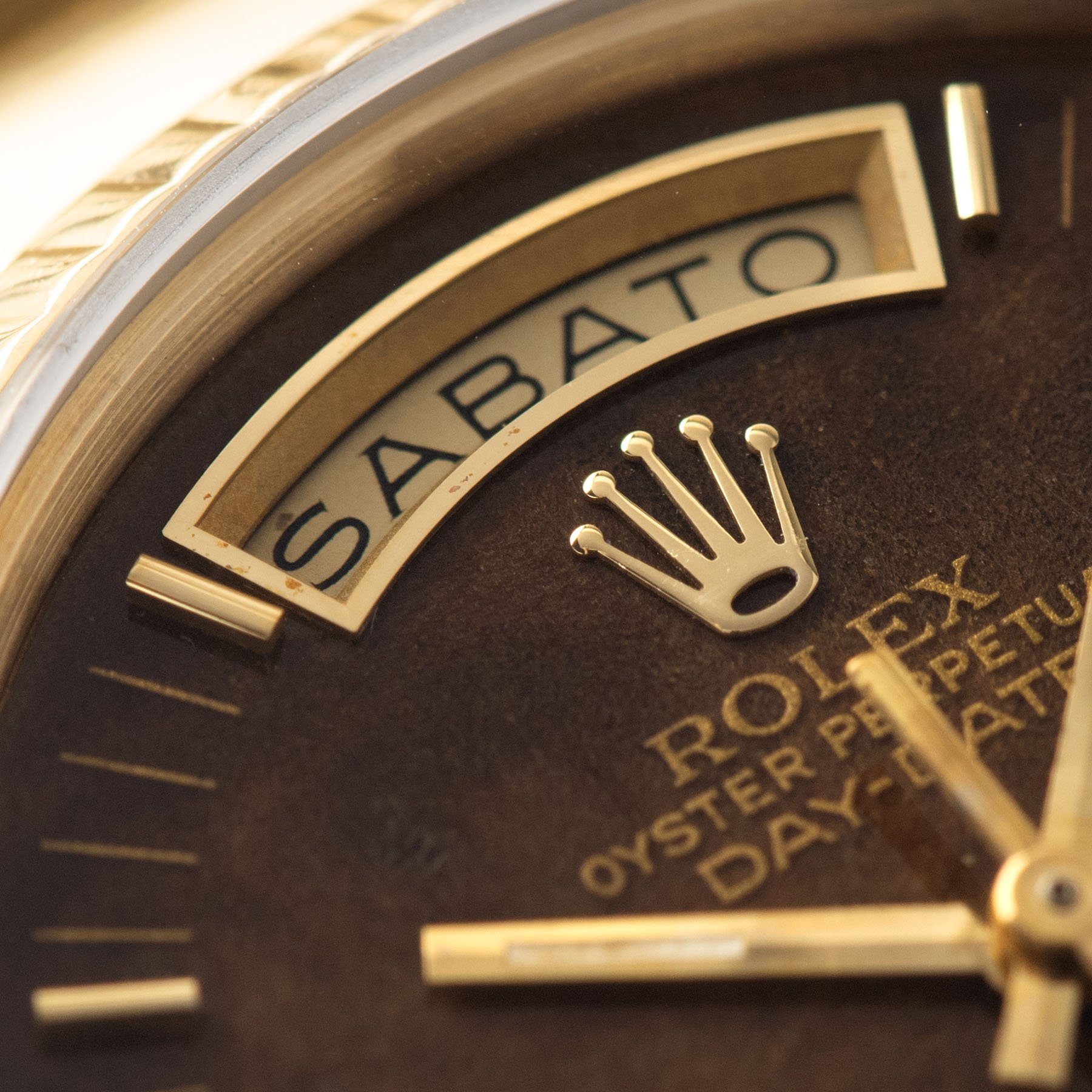 Rolex Day-Date Dark Wood Dial Reference 18038