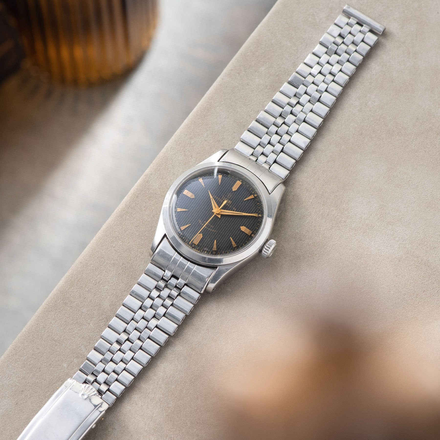 Tudor Prince Rare Waffle  Dial Reference 7909nwith Rare Indian-made Rolex Jubilee bracelet 