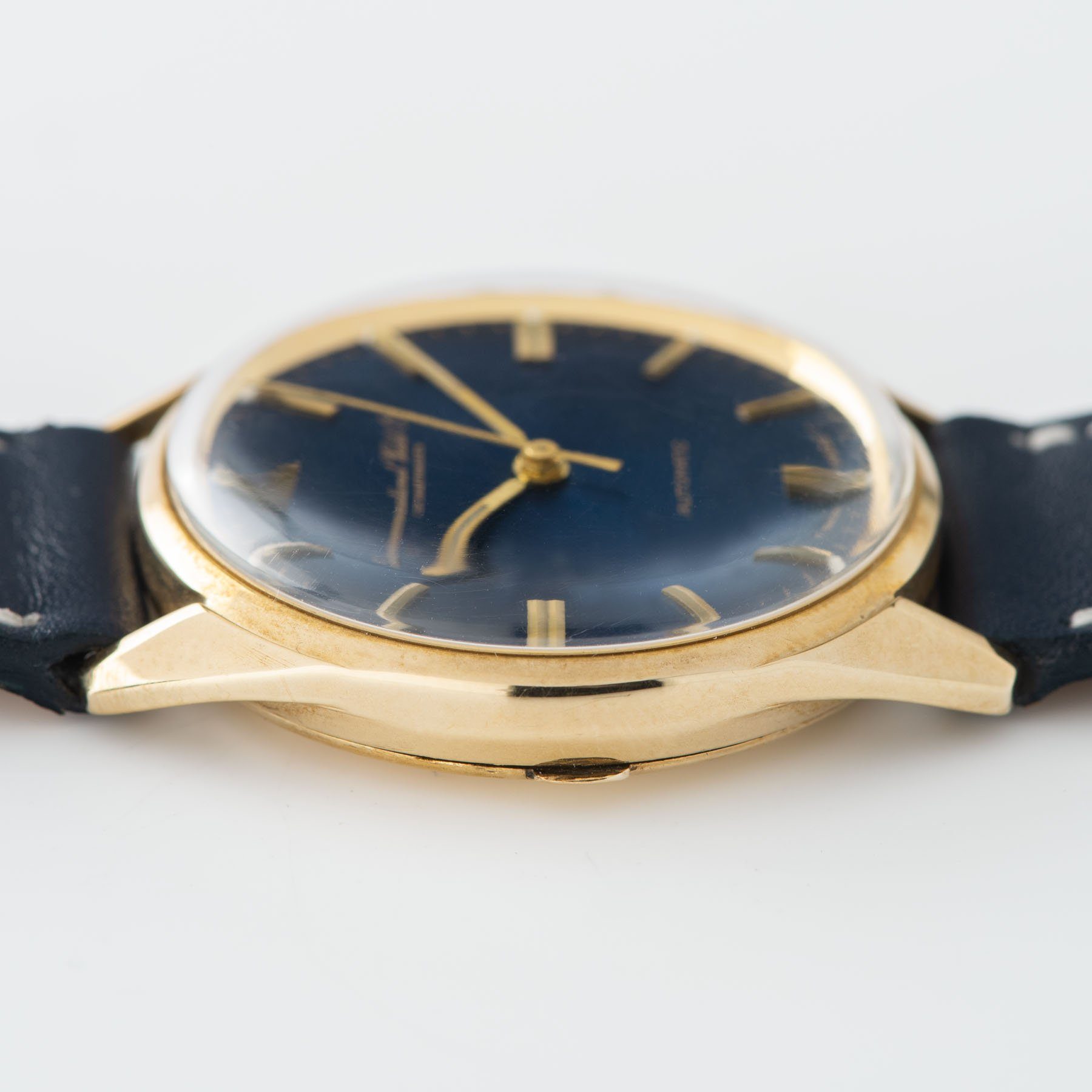 IWC Yellow Gold Dress Watch Blue Soleil Dial 