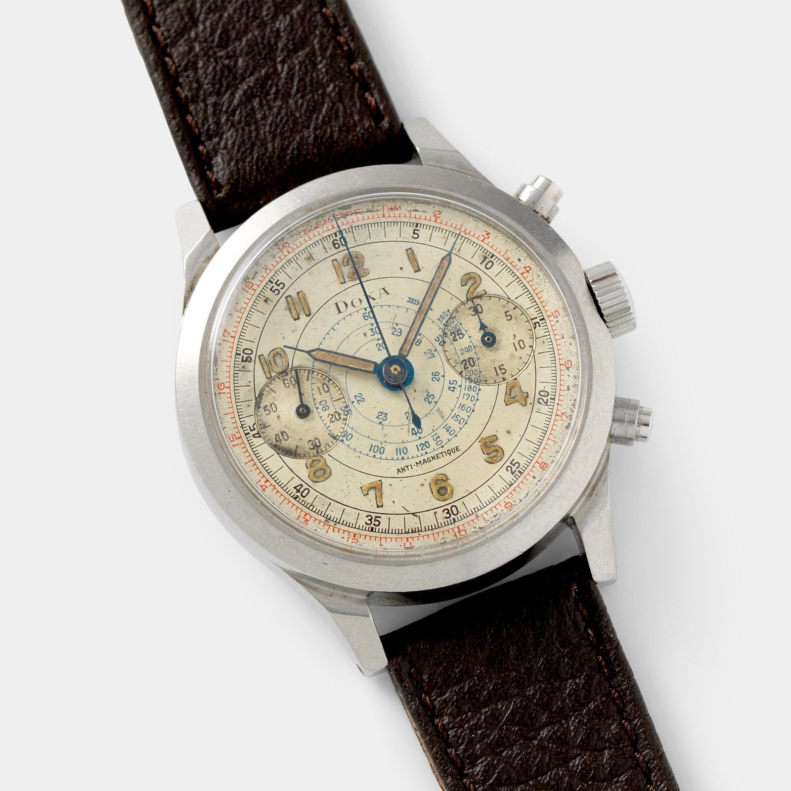 Doxa Multi Scale Steel Spillman Case Chronograph 