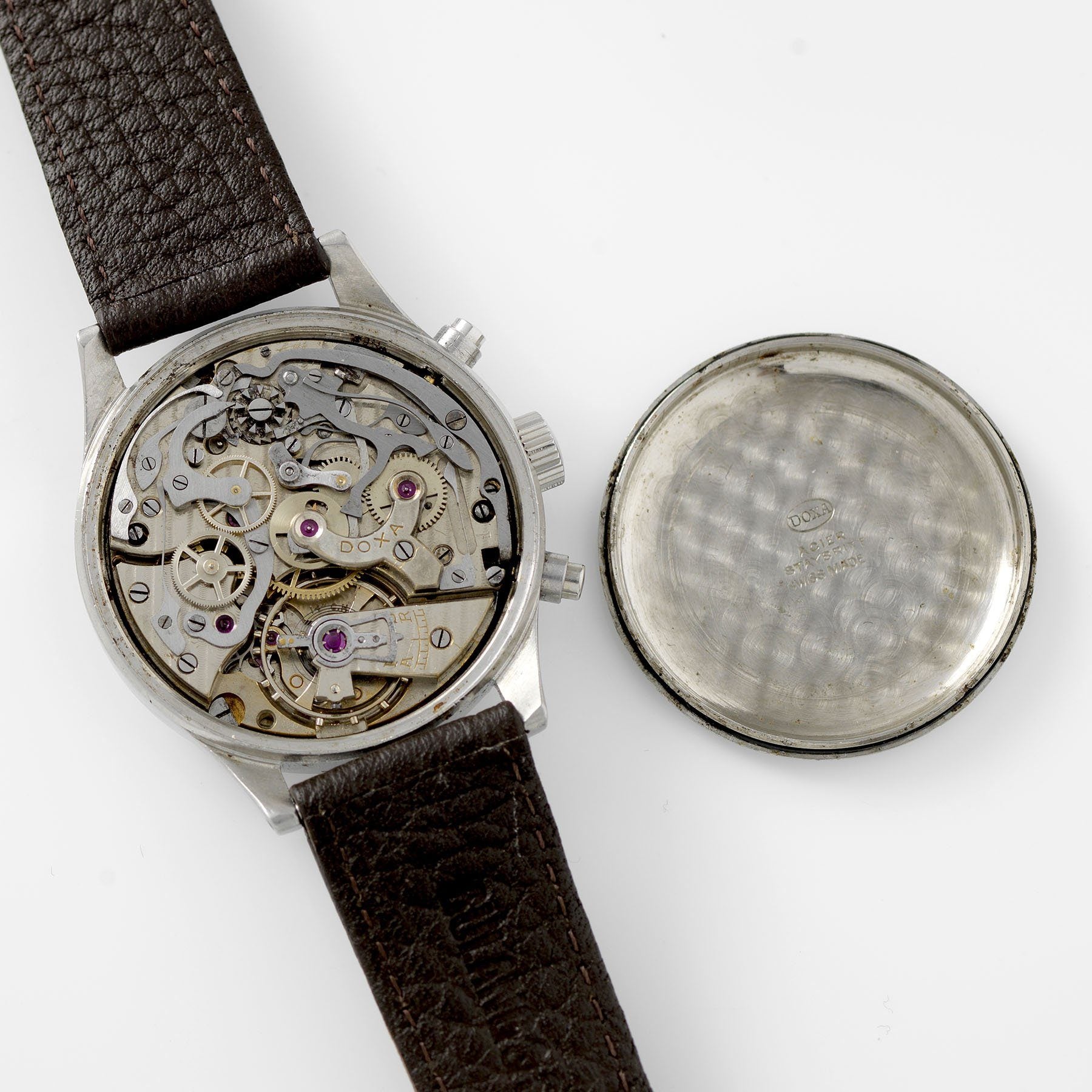 Doxa Multi Scale Steel Spillman Case Chronograph with Valjoux 22 movement