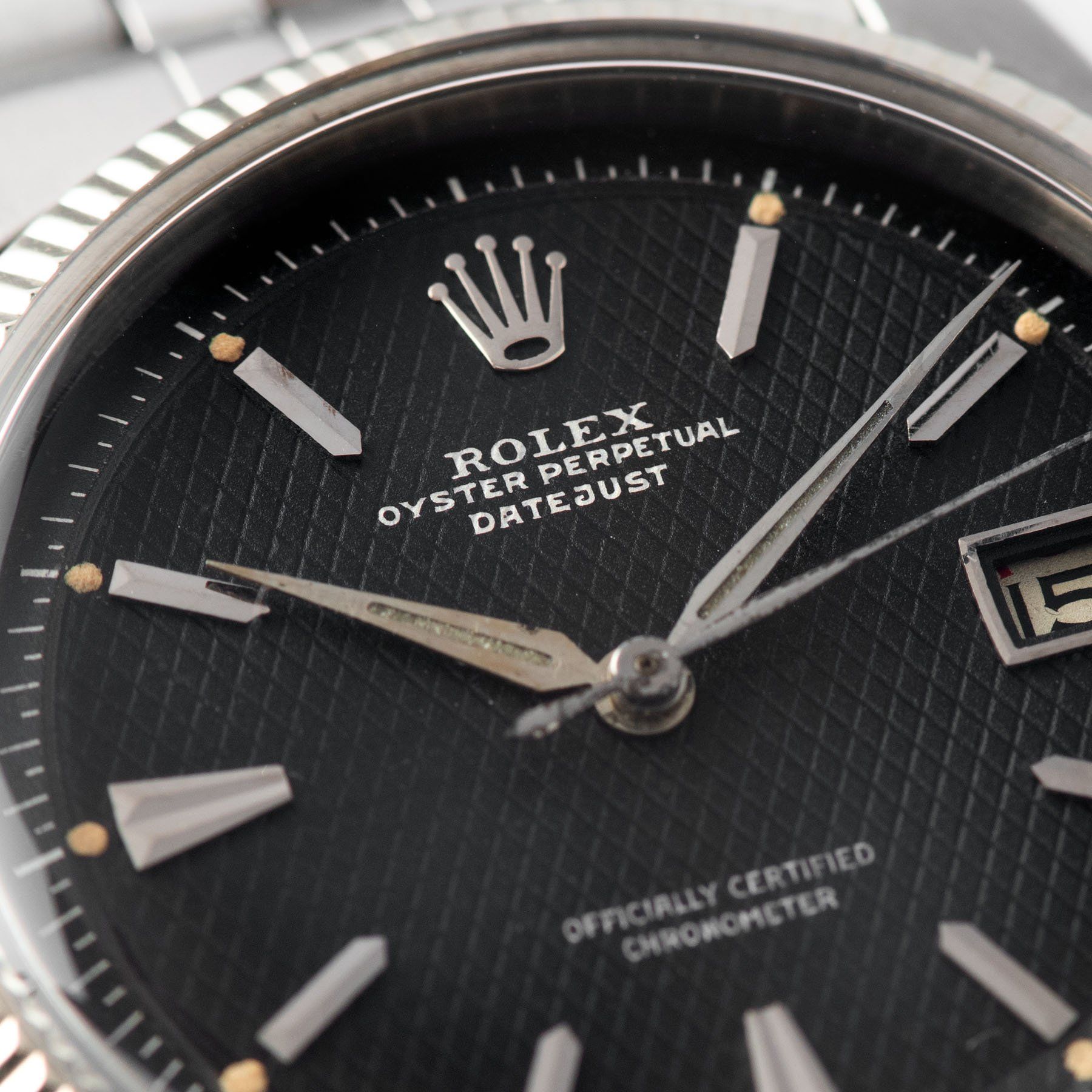 Rolex Datejust Ovettone Black Honeycomb Dial 6305