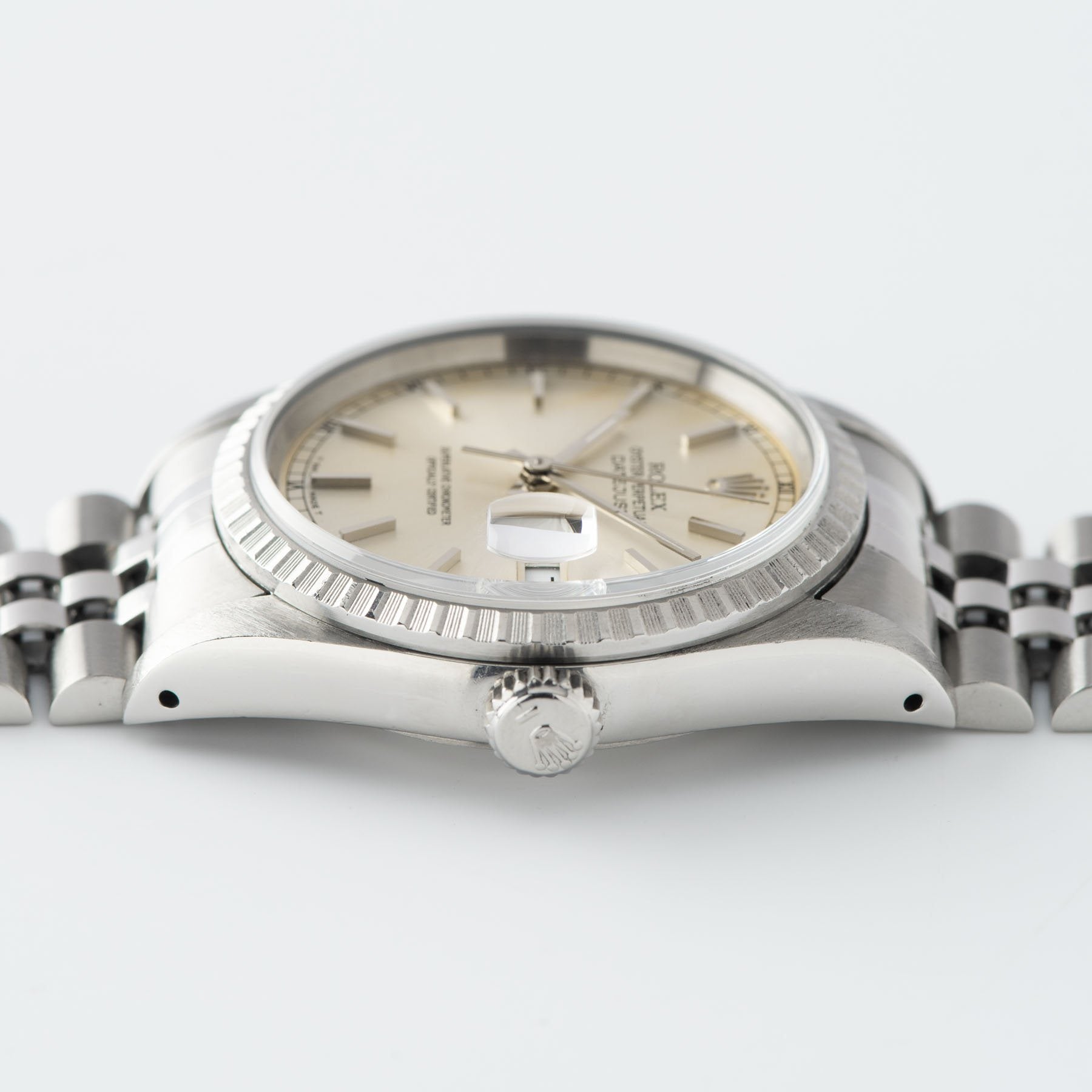 Rolex Datejust Silver Soleil Dial 16220 