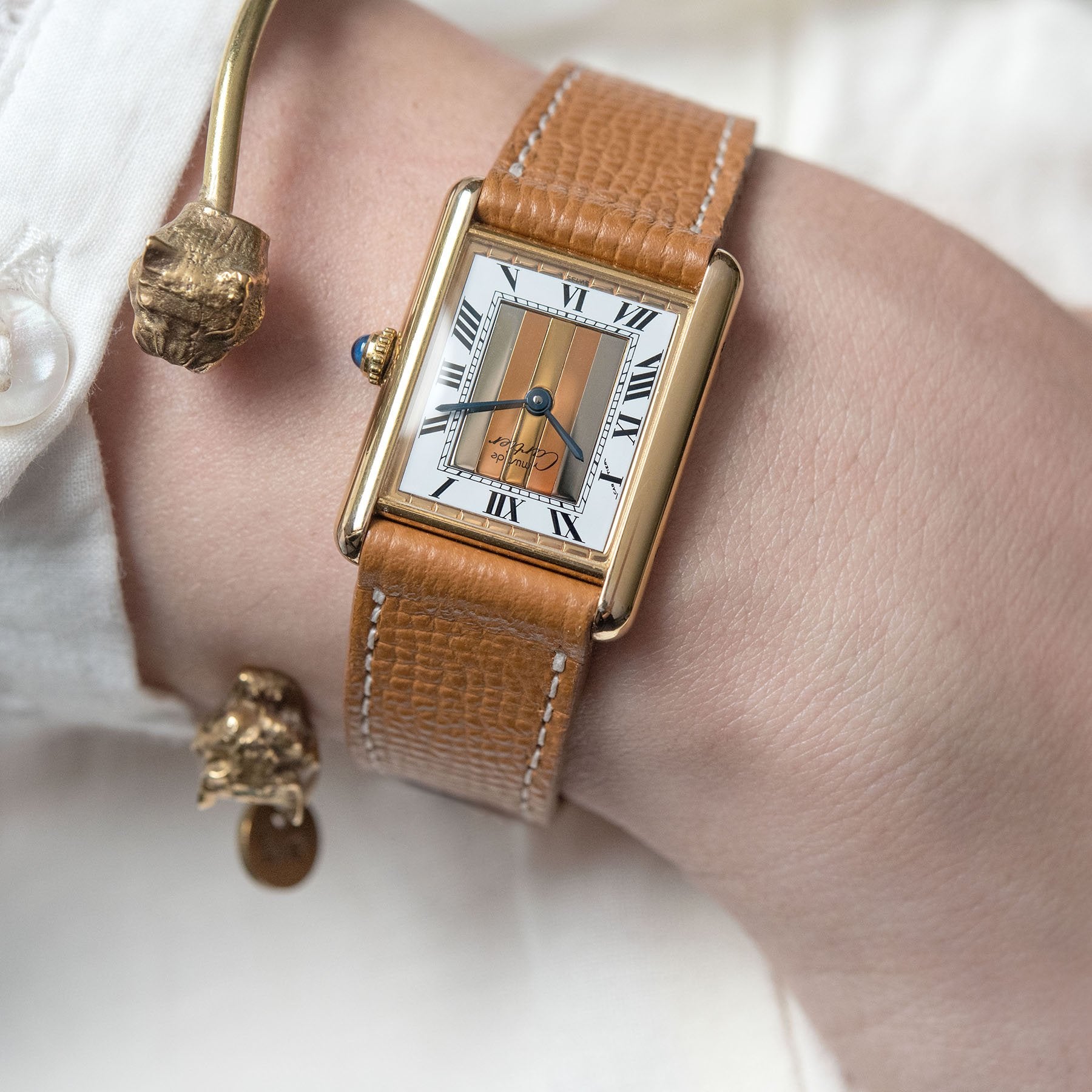 Cartier Tank Must de Cartier Trinity Dial Box and Papers