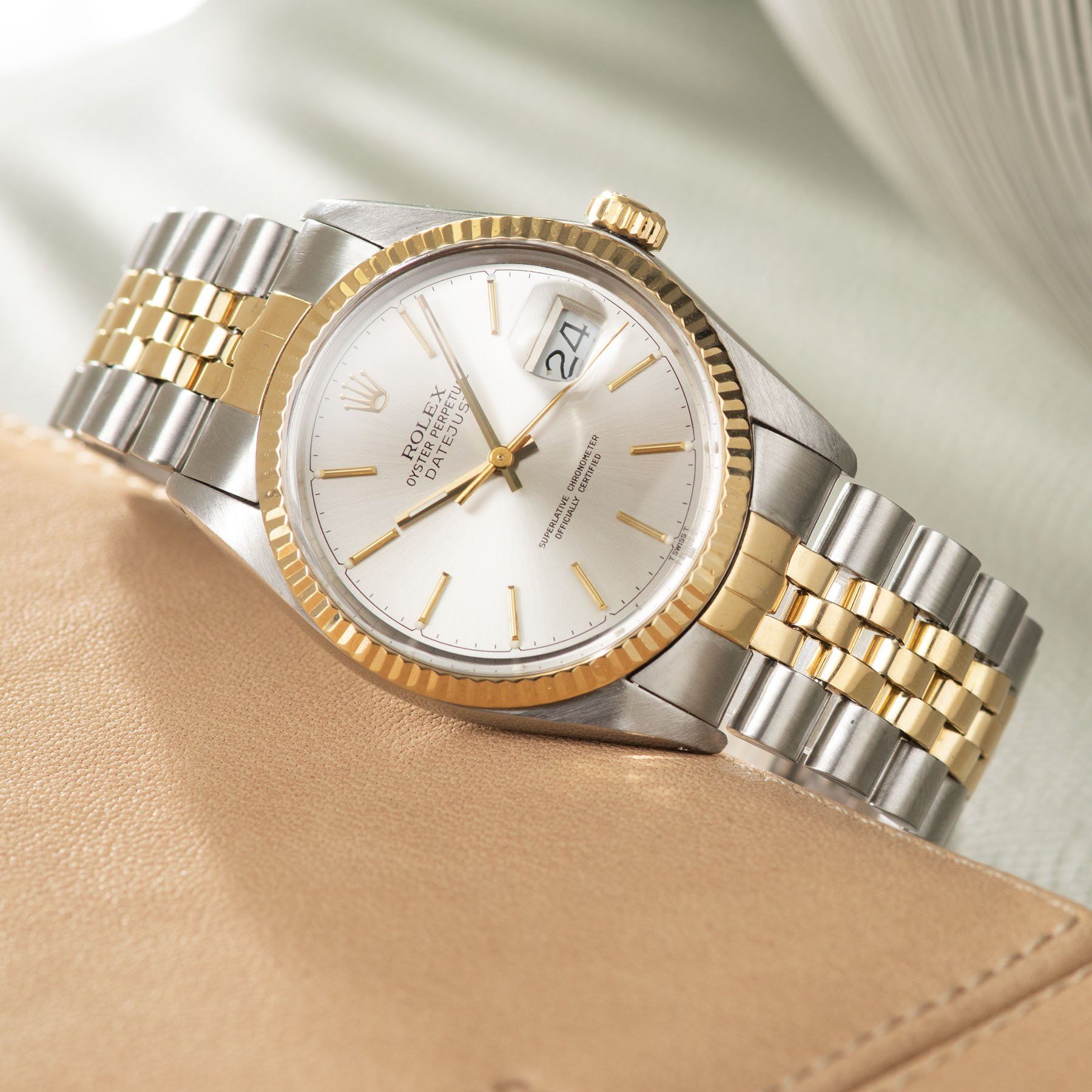 Rolex Datejust Steel and Gold 16013 Silver Dial