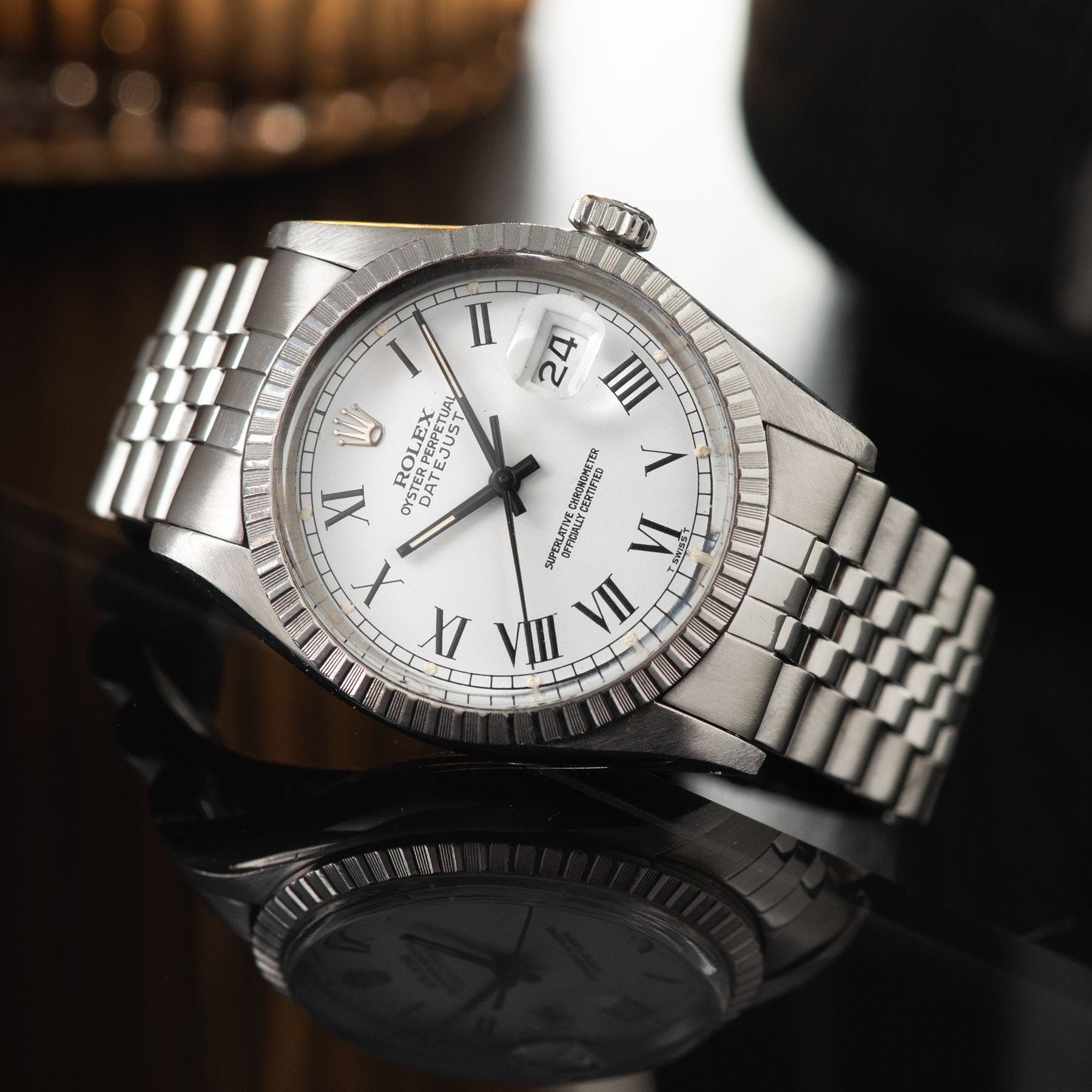 Rolex Datejust White Buckley Dial ref 16030