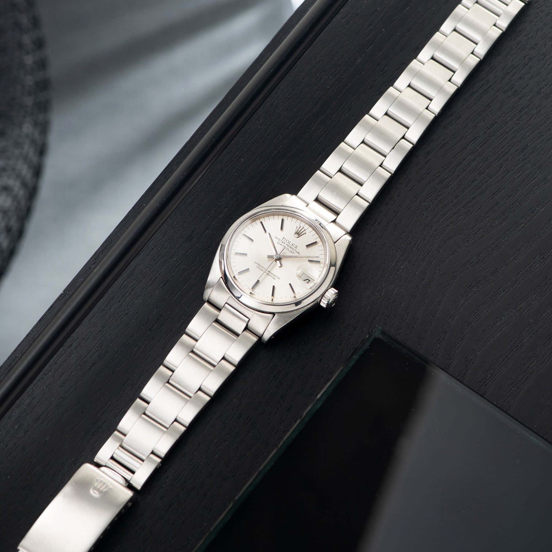 Rolex datejust mid size silver dial ref 6824