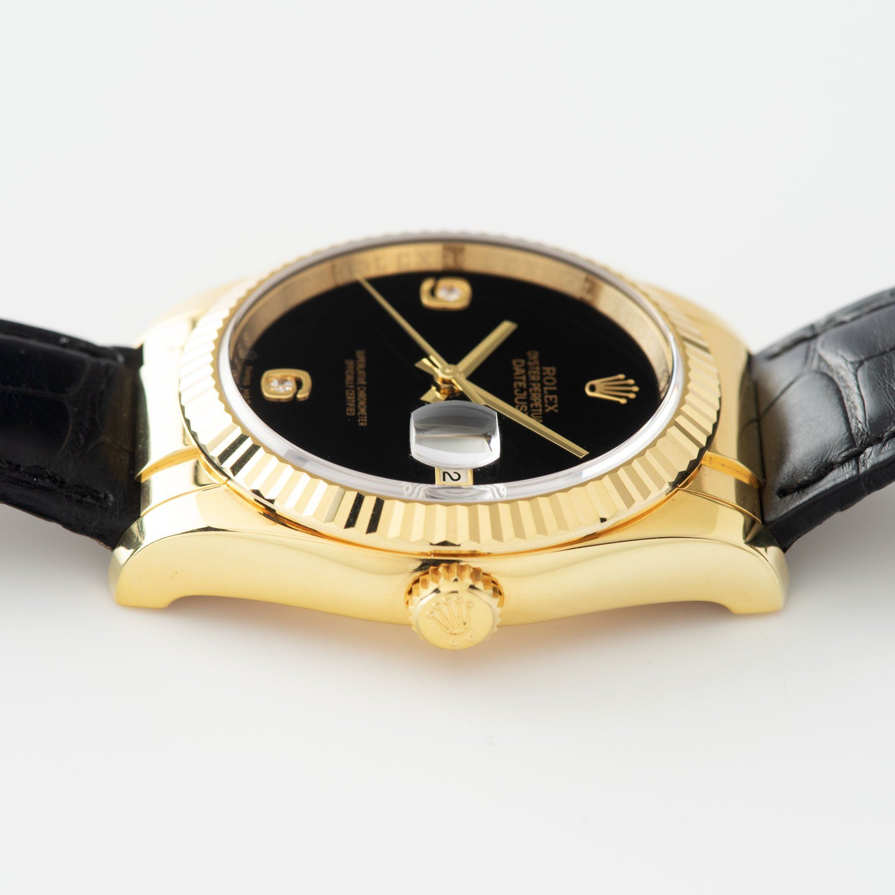 Onyx Dial Rolex Datejust Yellow Gold 116138 NOS